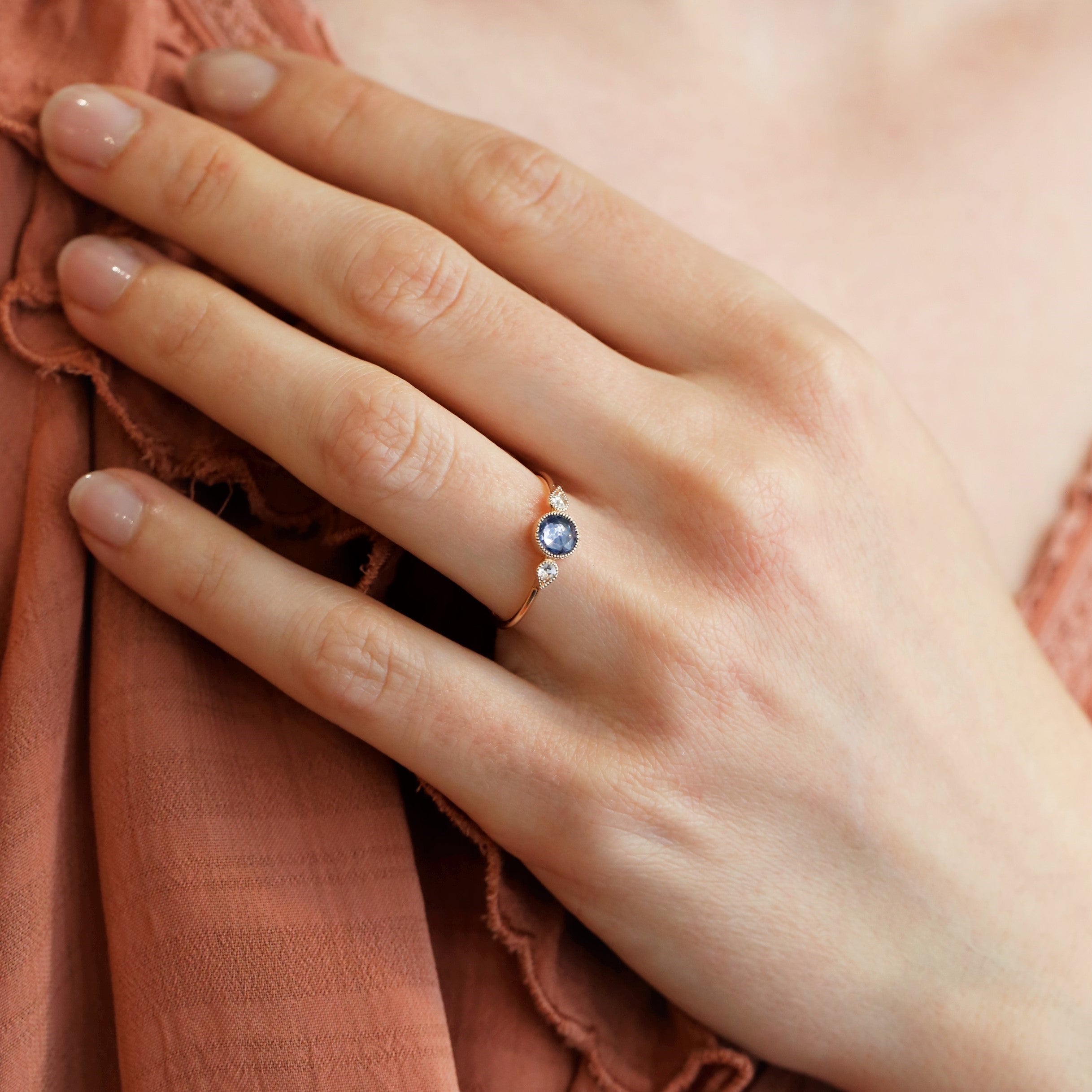 Bague Amour Céleste L Saphir bleu