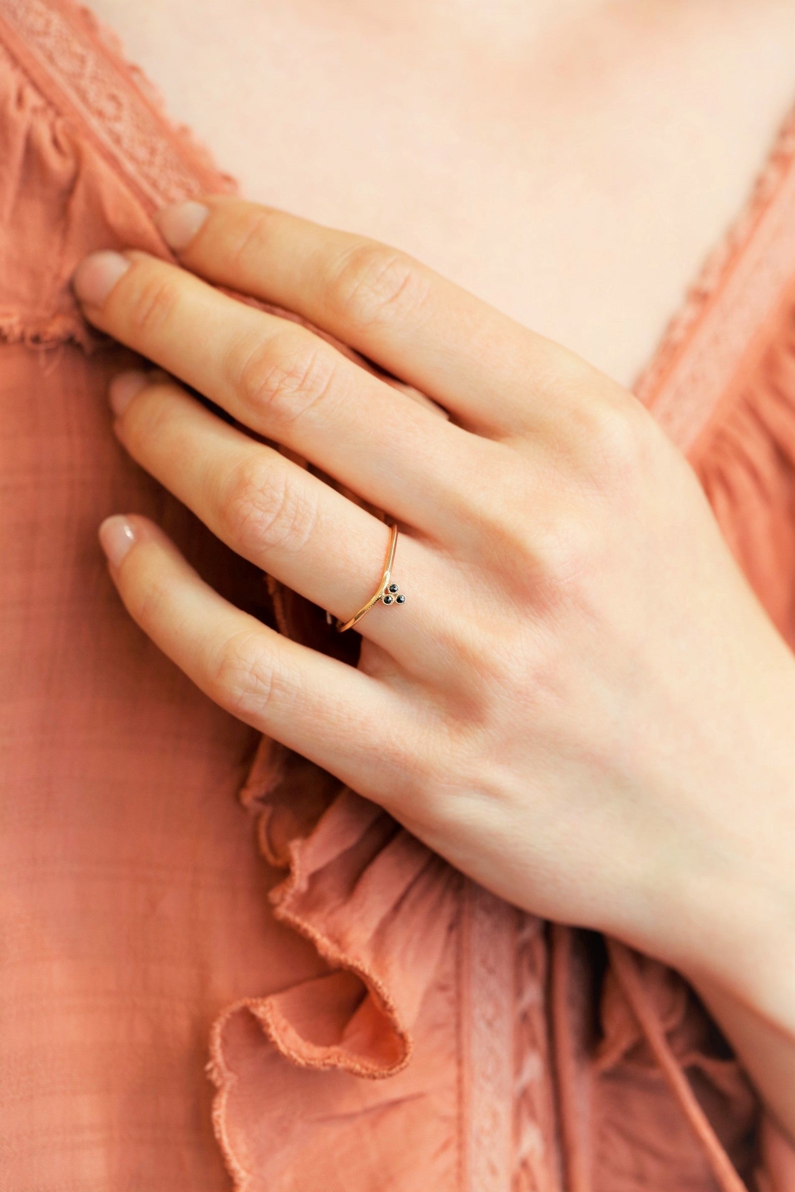 Bague Diadème Mimi Diamants noirs