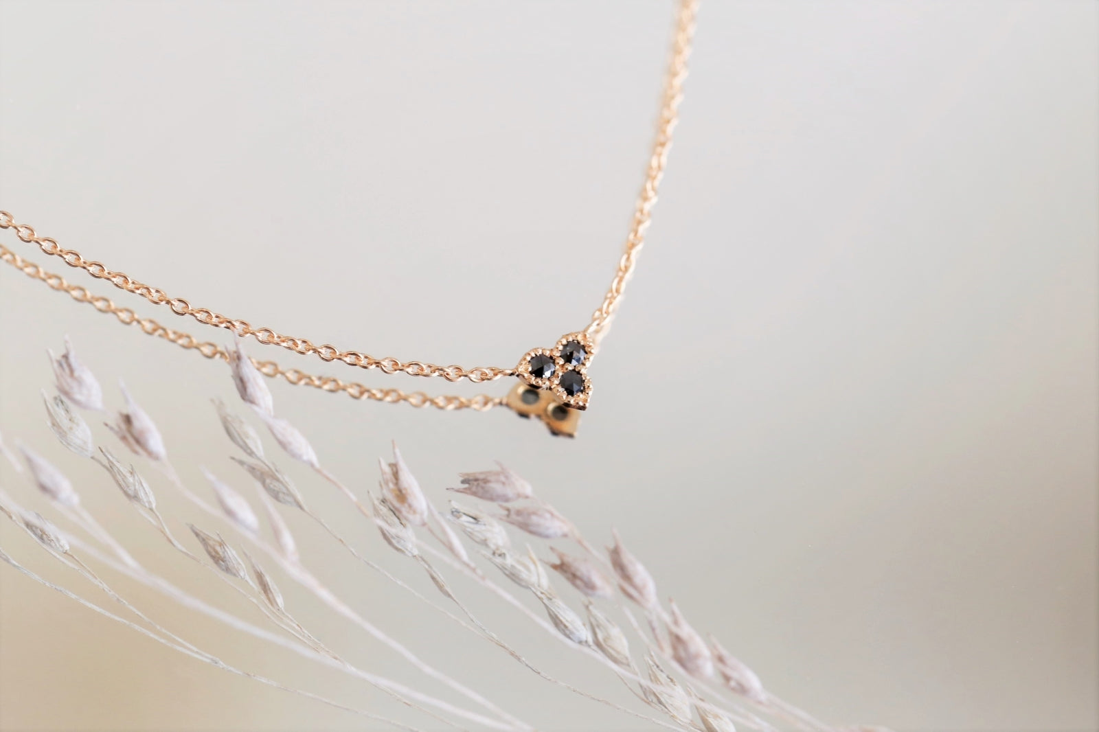 Collier Flora S Diamants noirs