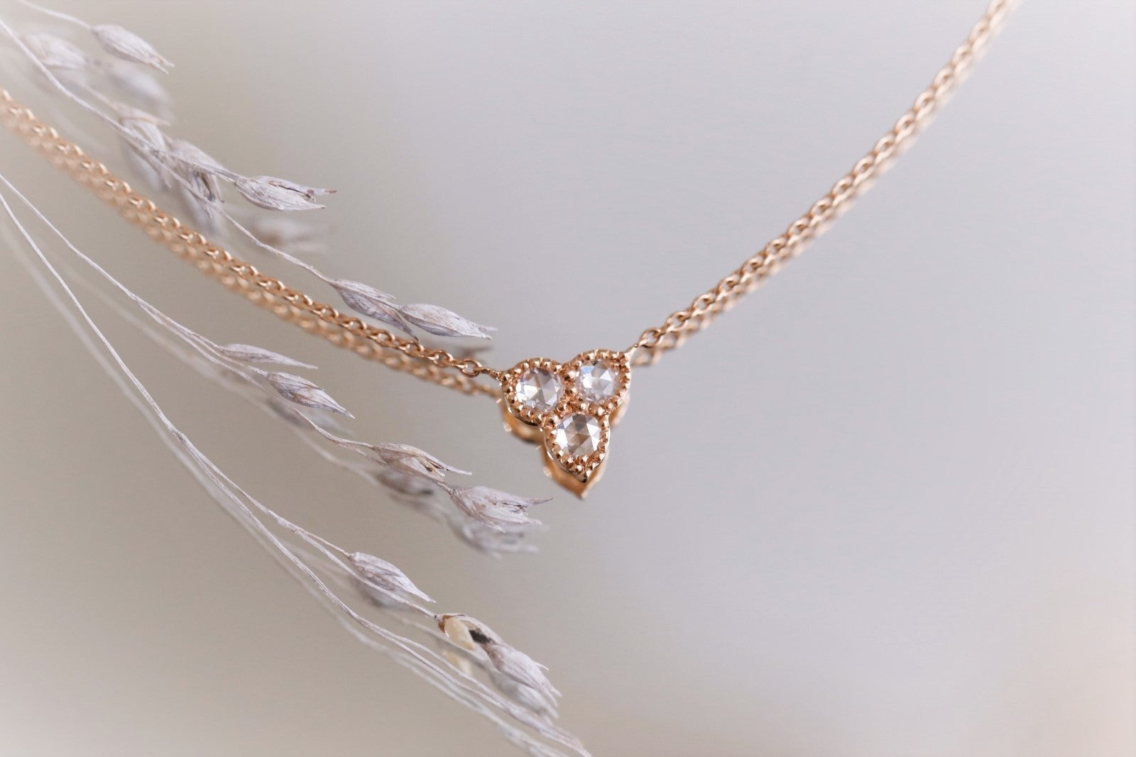 Collier Flora L Diamants rosecut