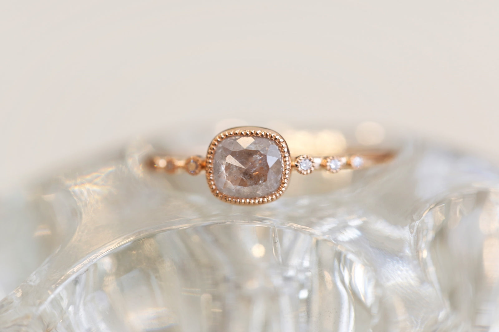 Bague Diamant Icy Coussin, Pièce Unique N°1/2021