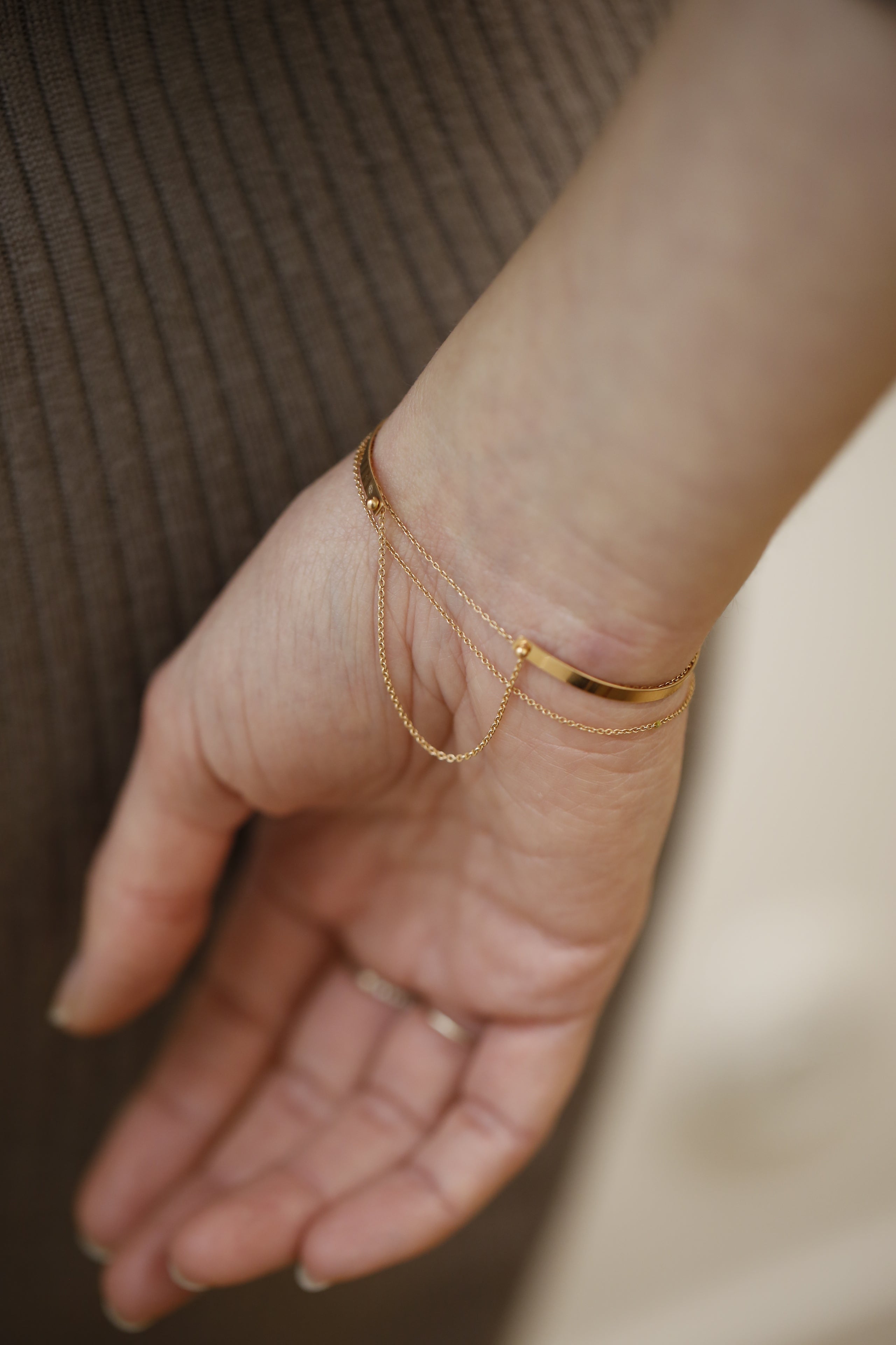 Bracelet Manchette Chaine