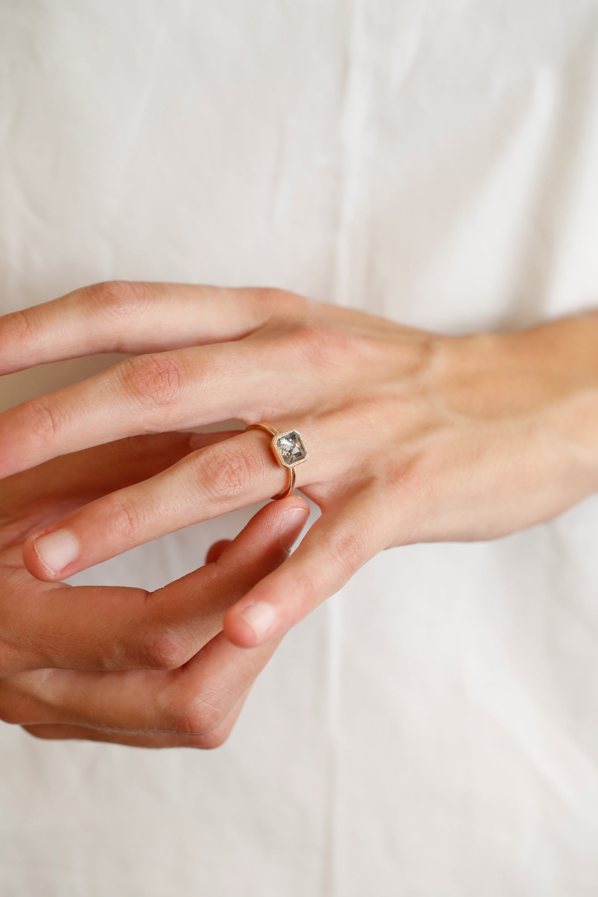 Bague Diamant Salt & Pepper, Pièce Unique N°6/2021