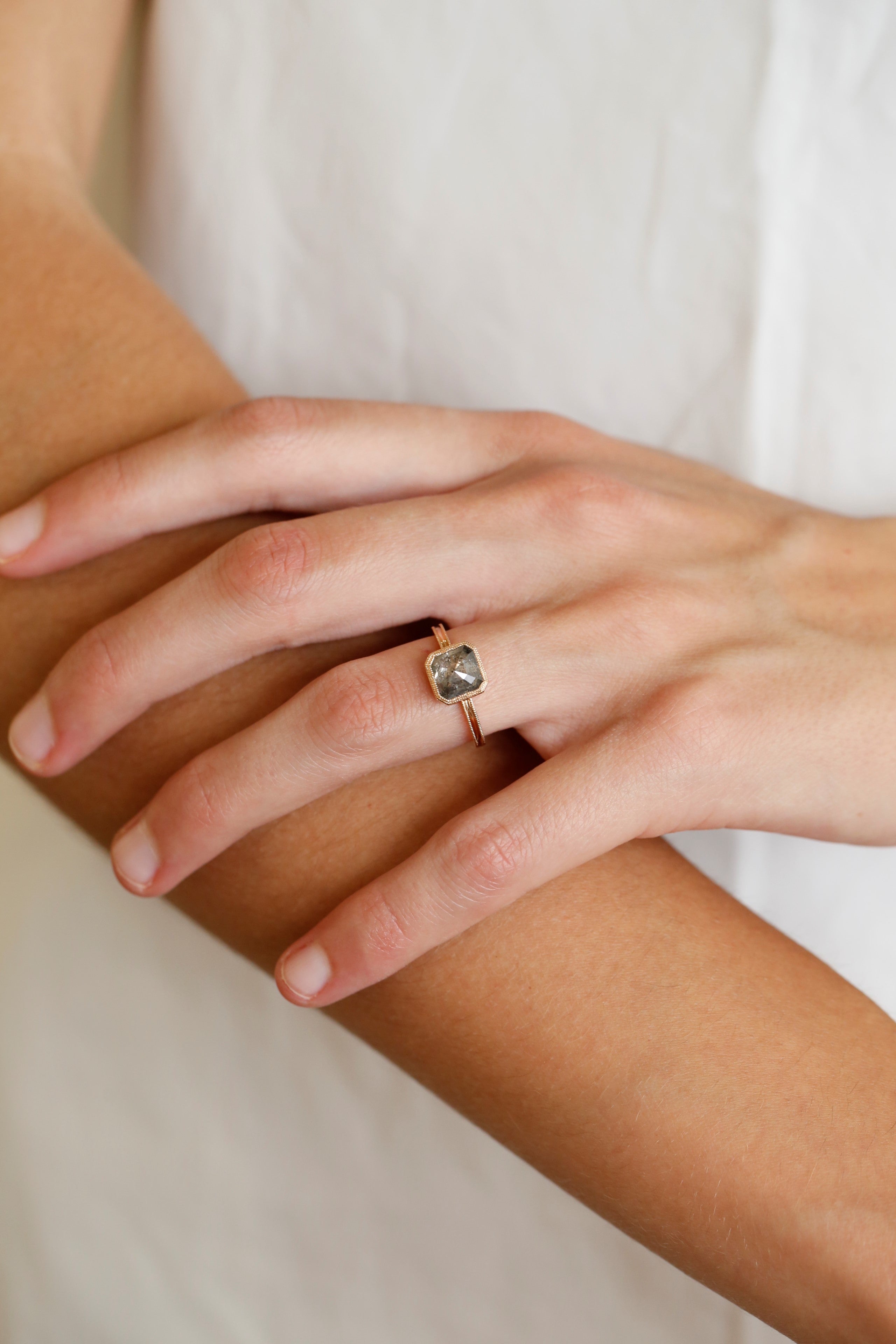 Bague Diamant Salt & Pepper, Pièce Unique N°6/2021