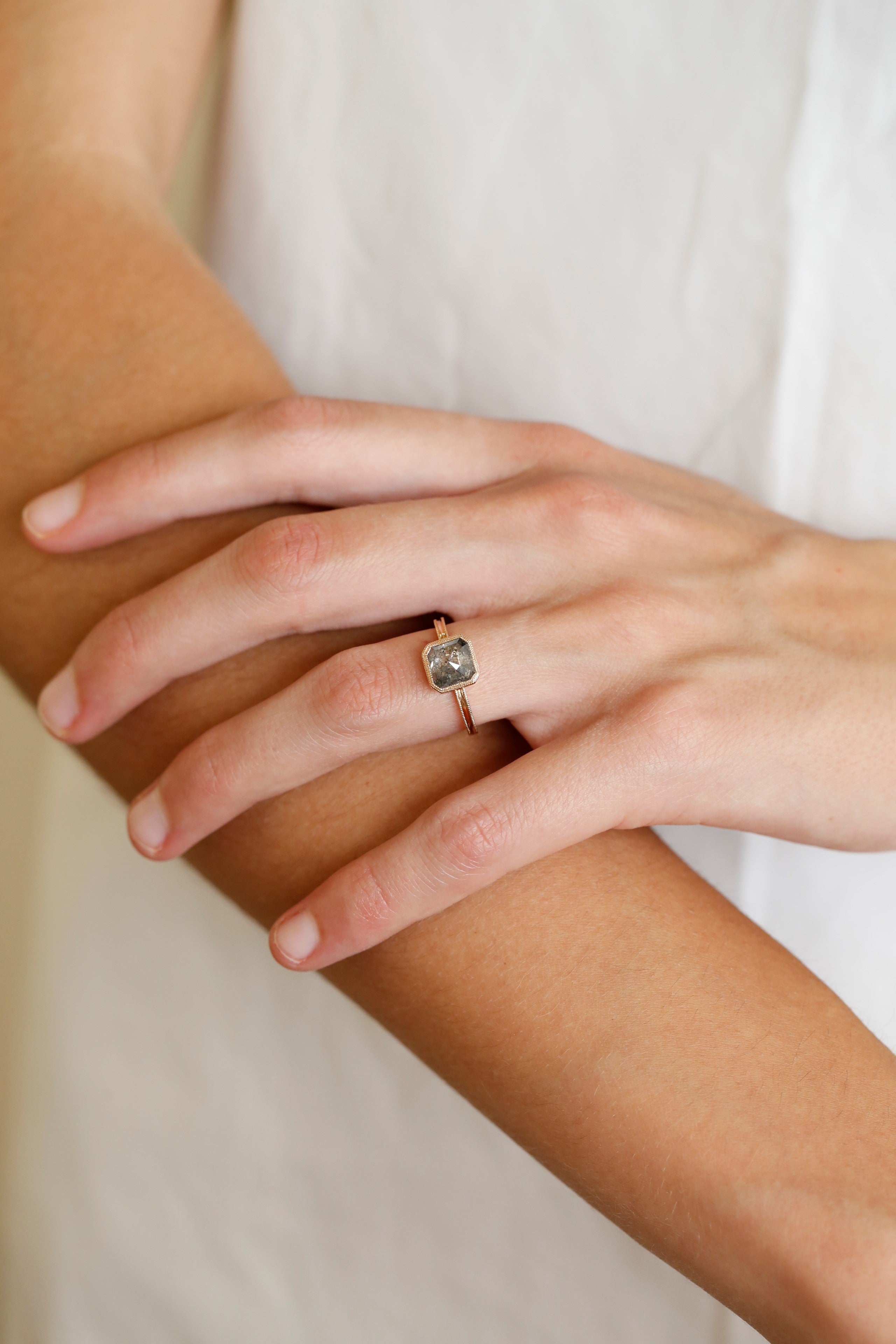 Bague Diamant Salt & Pepper, Pièce Unique N°6/2021
