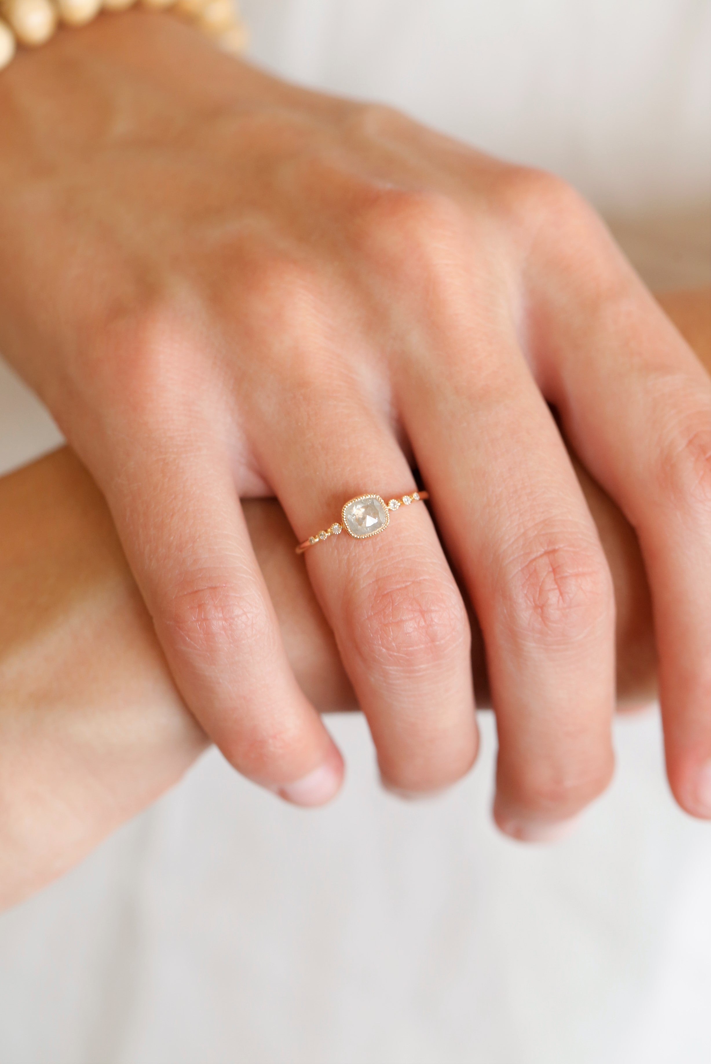 Bague Diamant Icy Coussin, Pièce Unique N°1/2021