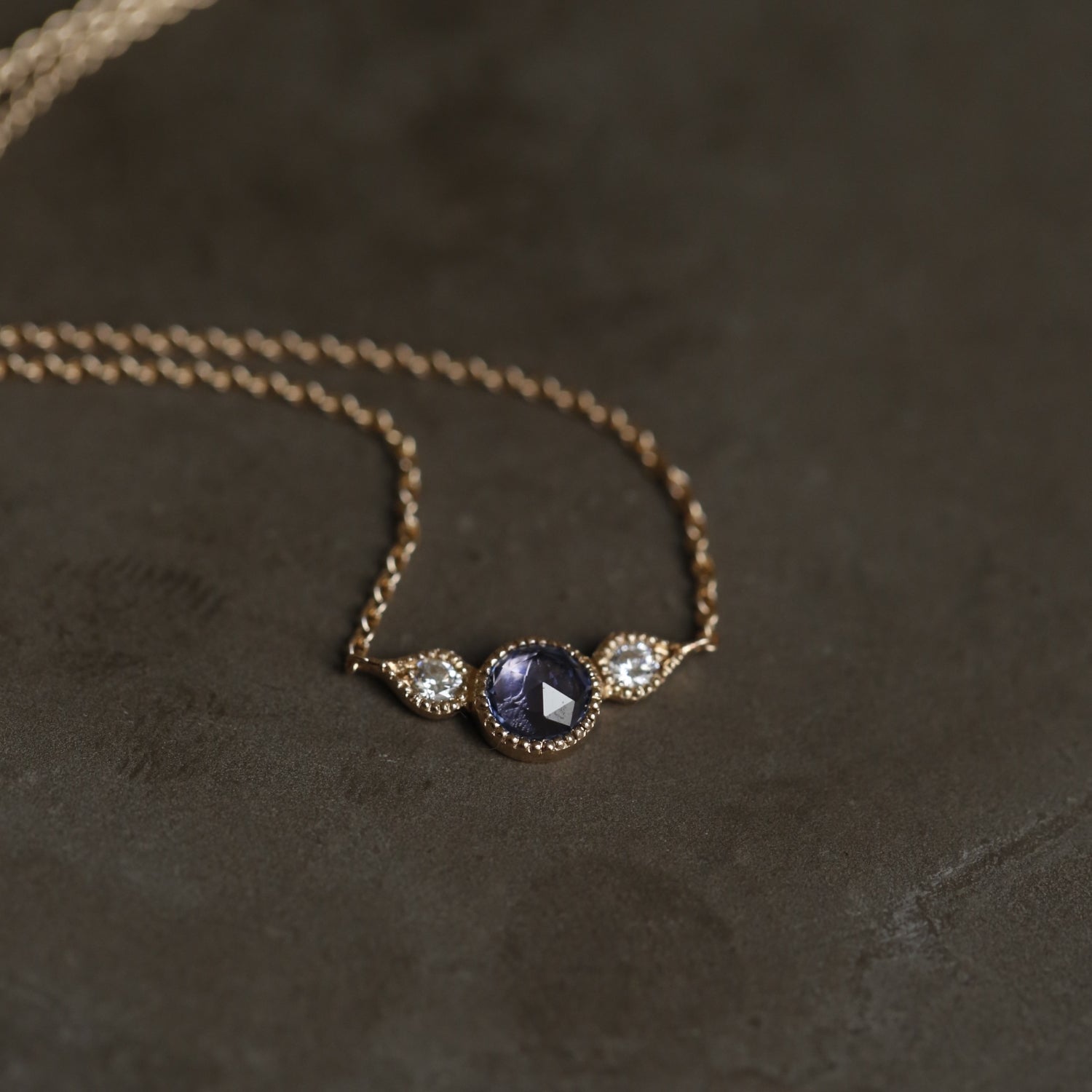Collier Amour Céleste M Saphir bleu