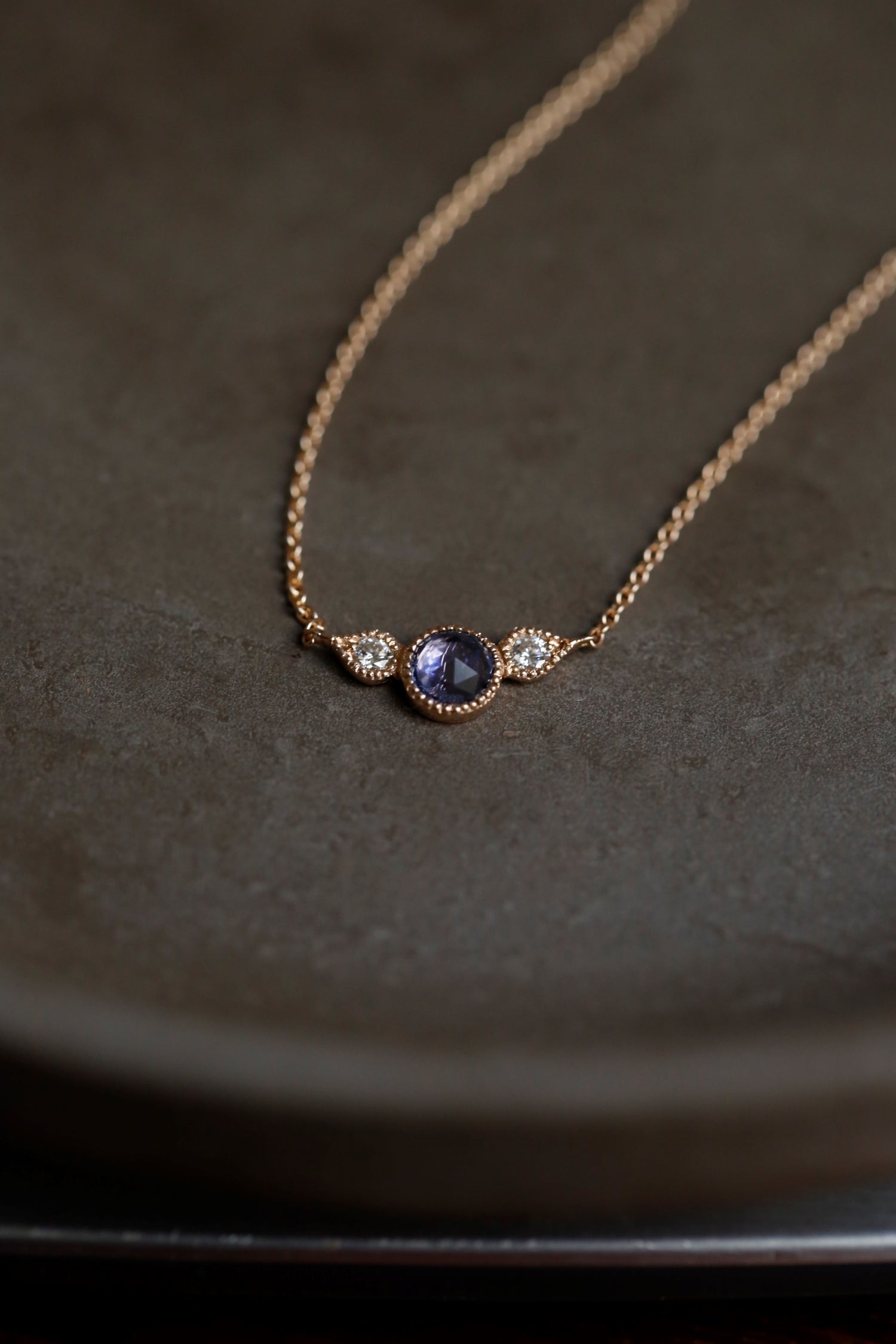Collier Amour Céleste M Saphir bleu