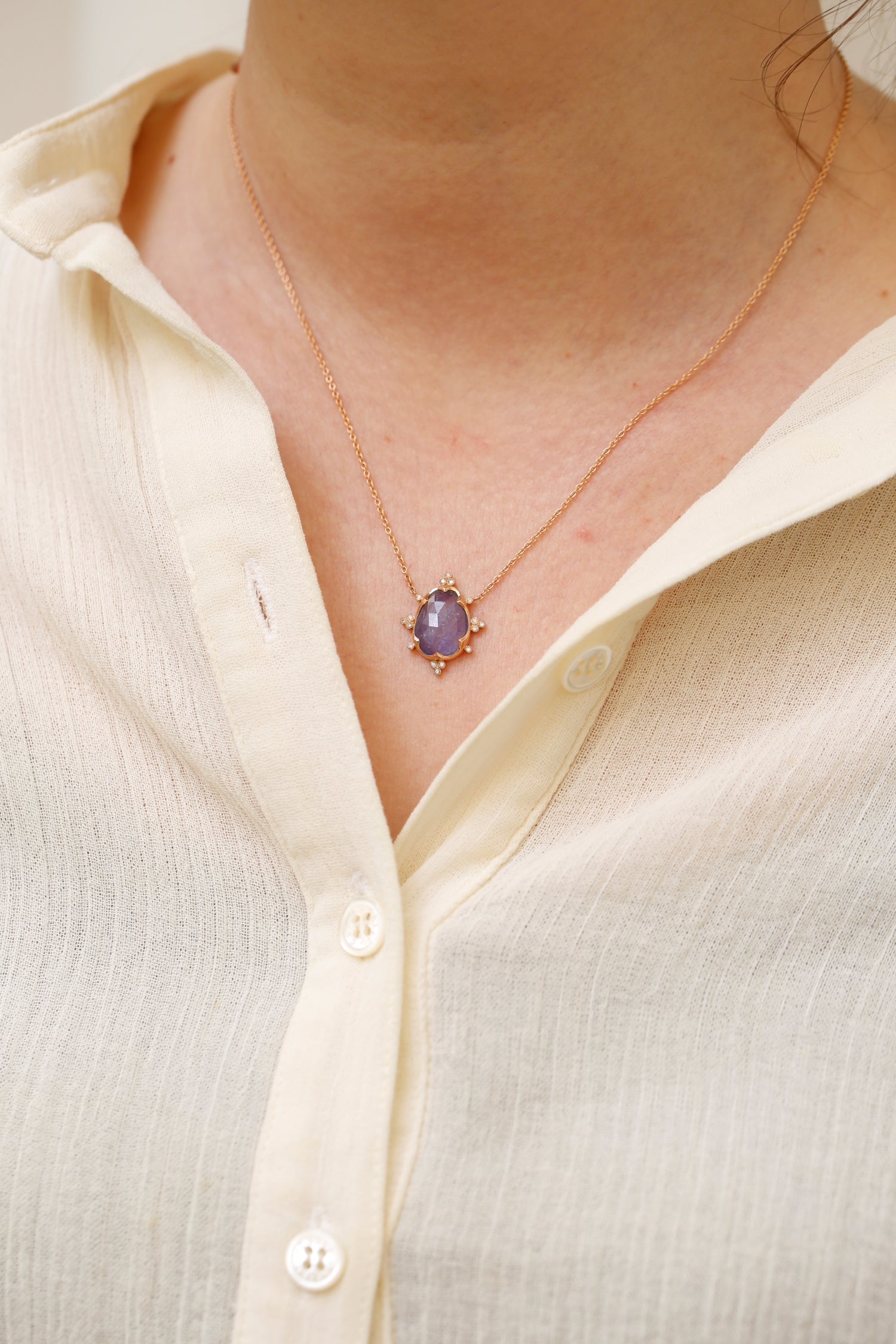 Collier Flocon Tanzanite, Pièce Unique