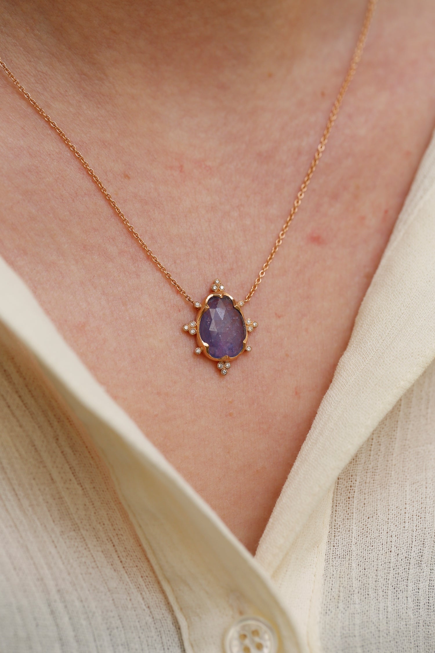 Collier Flocon Tanzanite, Pièce Unique