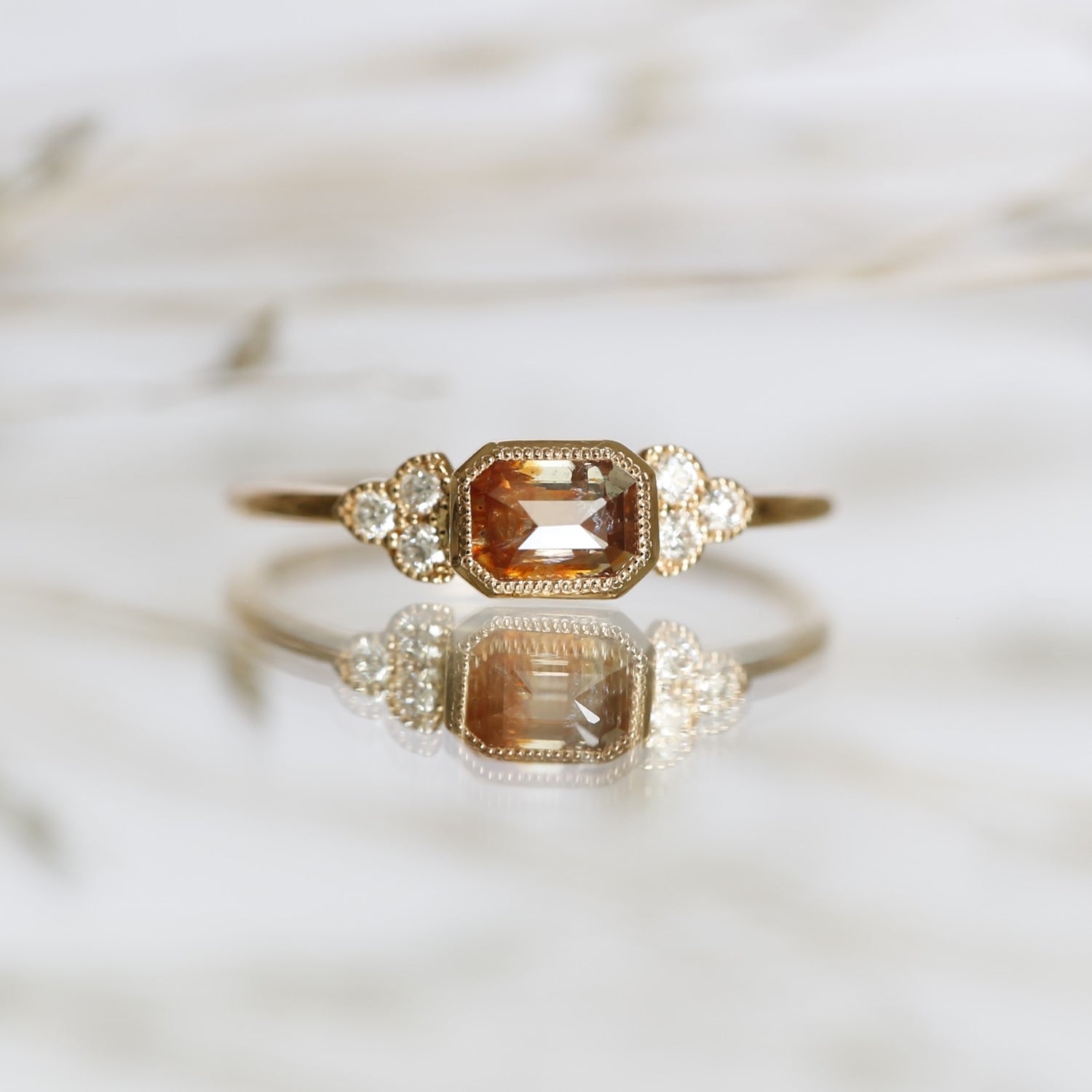 Pièce Unique bague Flora diamant orange RPC