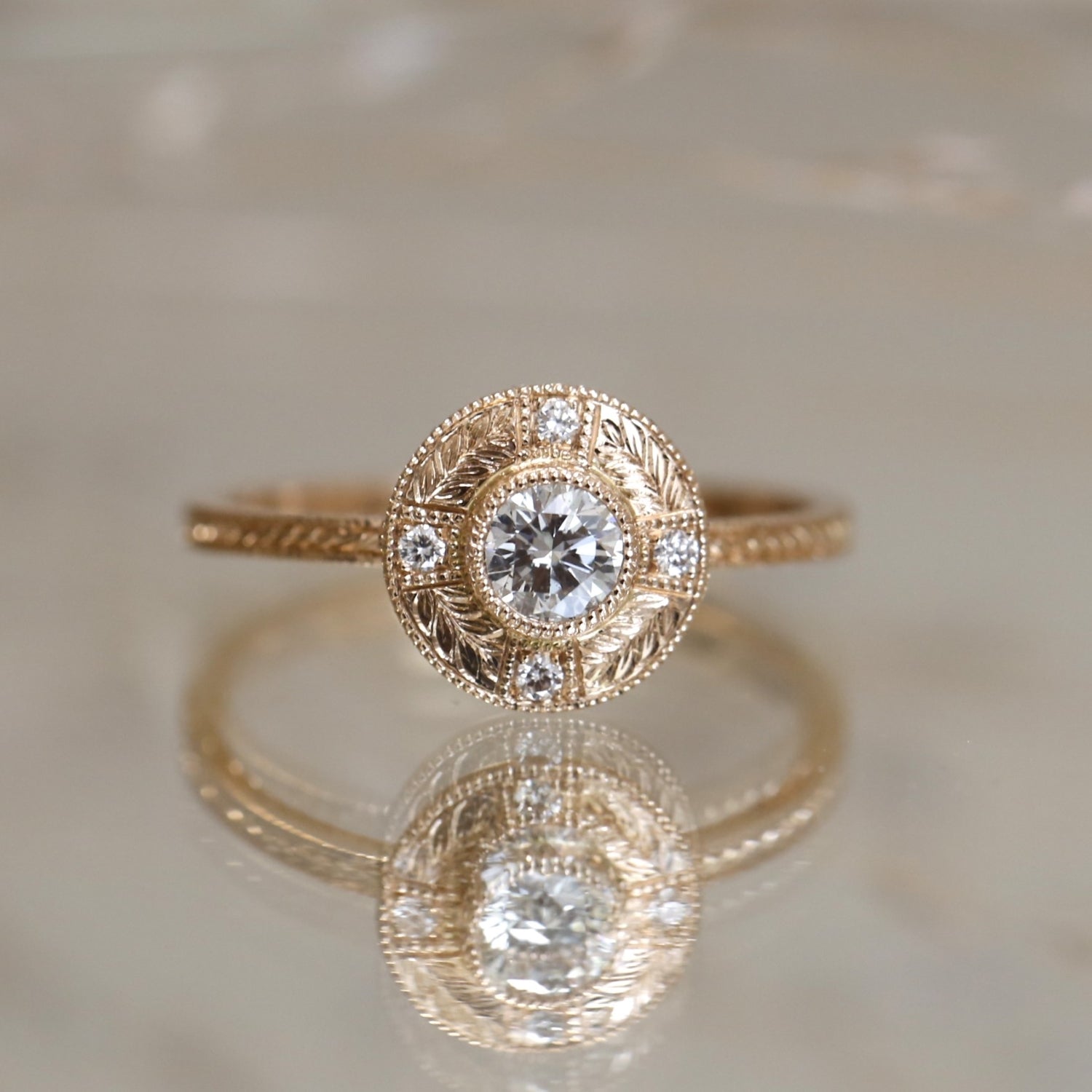 Pièce Unique Bague Aphrodite M Diamants Gravée