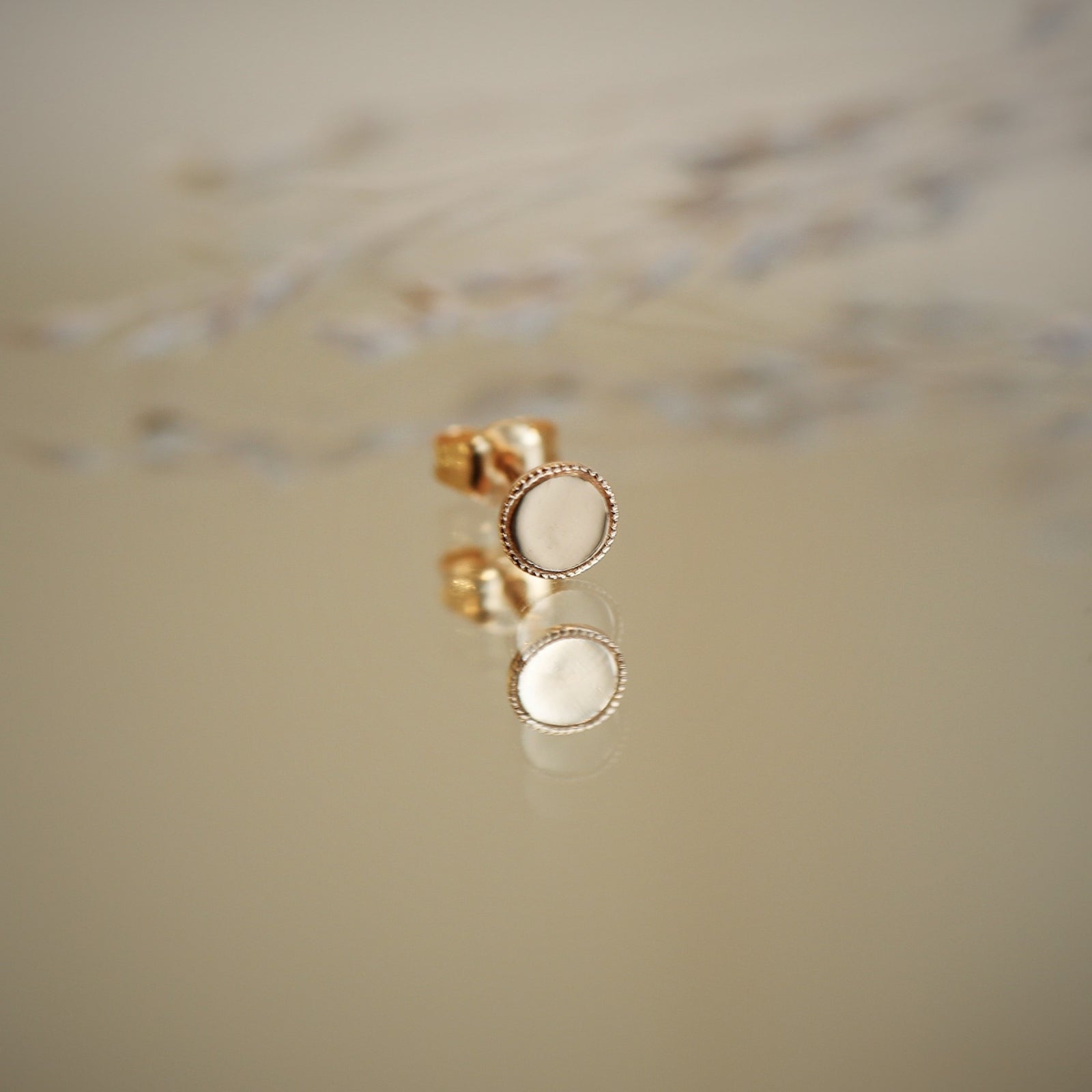 Boucle d'oreille Mini Milgrain 5 mm