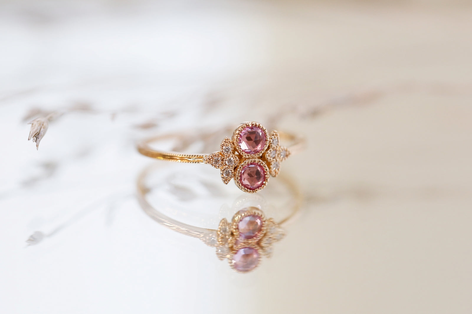 Bague Apis Florea S Saphirs roses