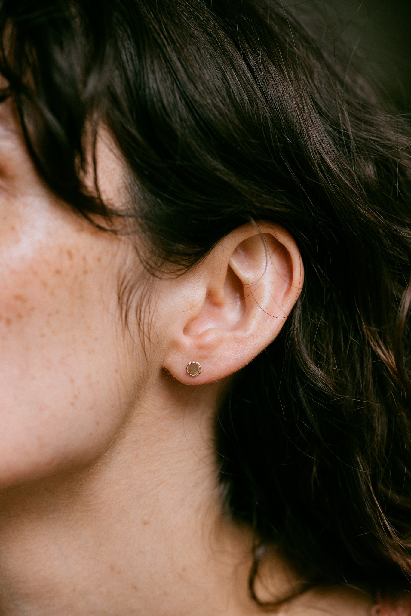 Boucle d'oreille Mini Milgrain 4 mm