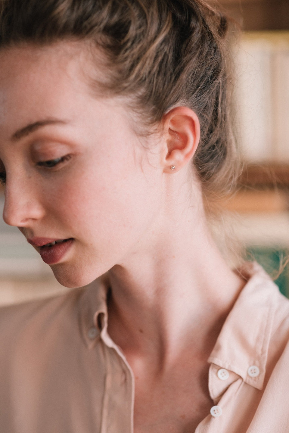 Boucles D Oreilles - Boucles D'oreilles Love Diamants Champagne, Myrtille Beck , boucles d'oreilles de créateur, boucles d'oreilles de mariage