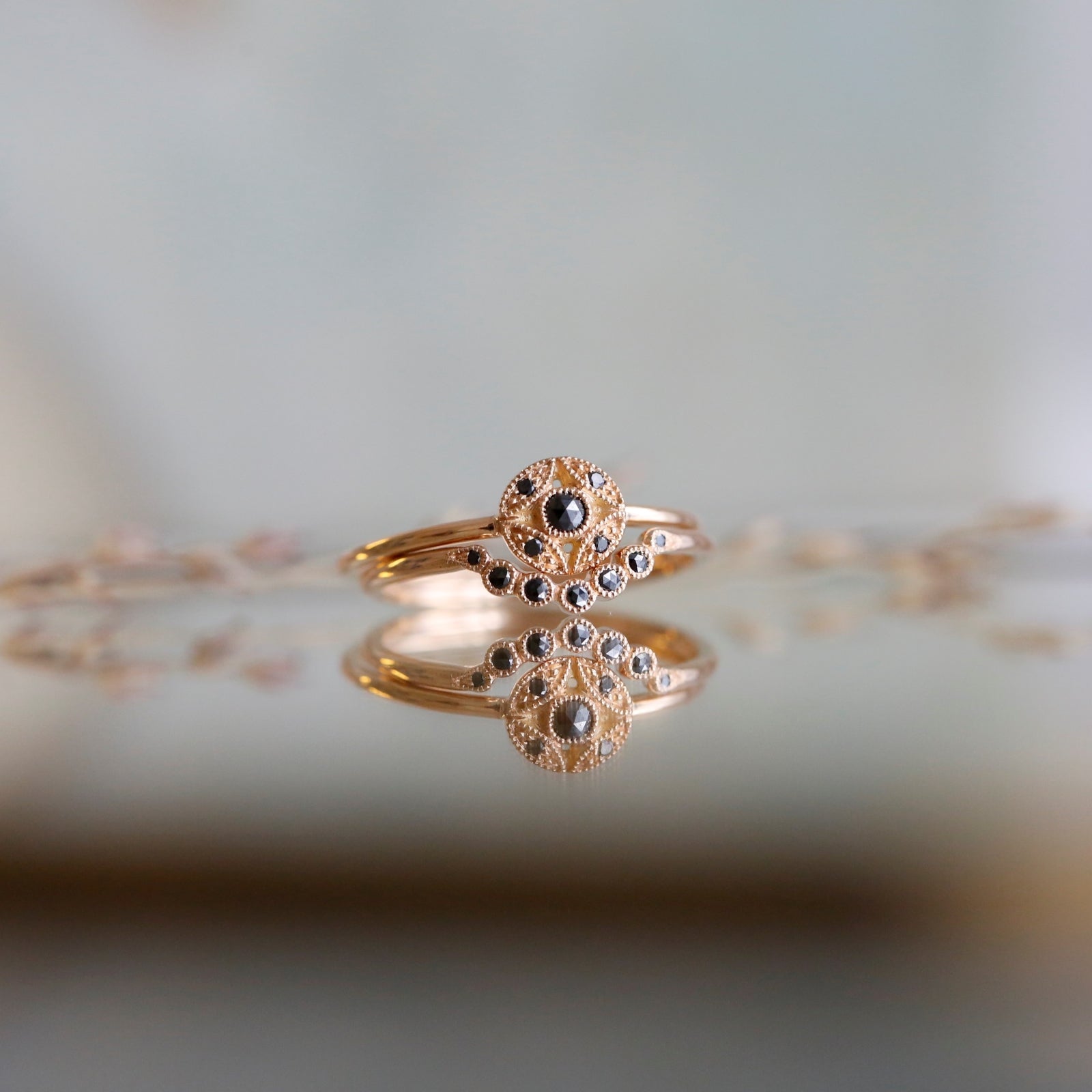 Alliance Clair de Lune Diamants noirs