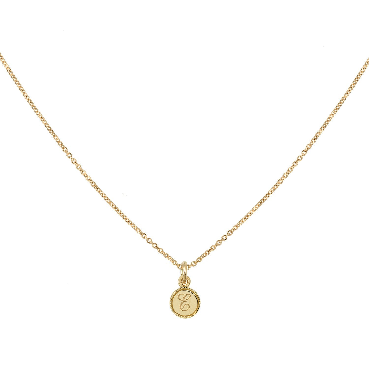 Mini médaille Milgrain en or personnalisable, Myrtille Beck. médaille bébé, mini médaille de baptême