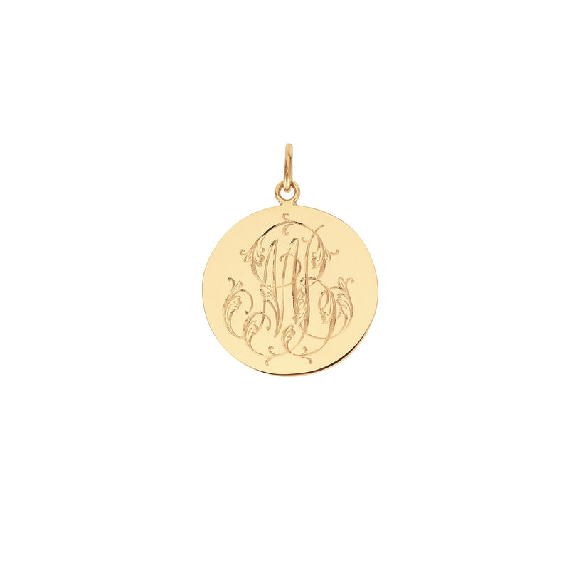 Médaille Monogramme or jaune Myrtille Beck