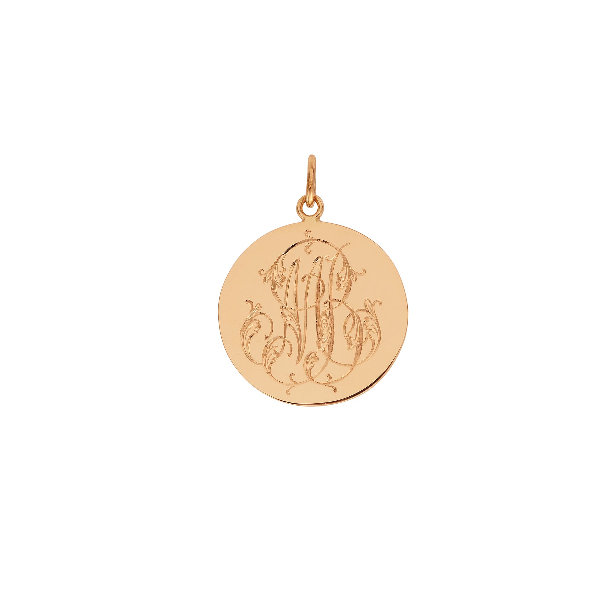 Médaille Monogramme or rose Myrtille Beck