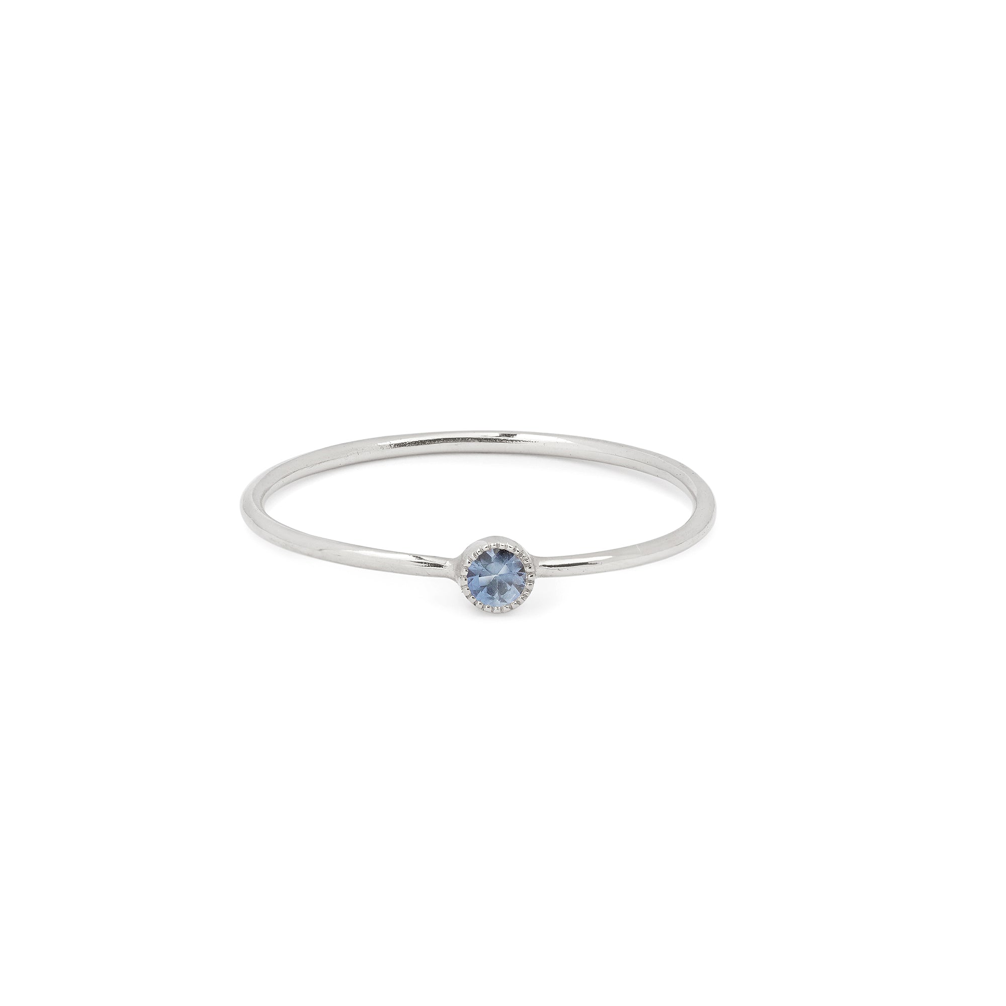 Solitaire Mini Love Ring S Saphir bleu