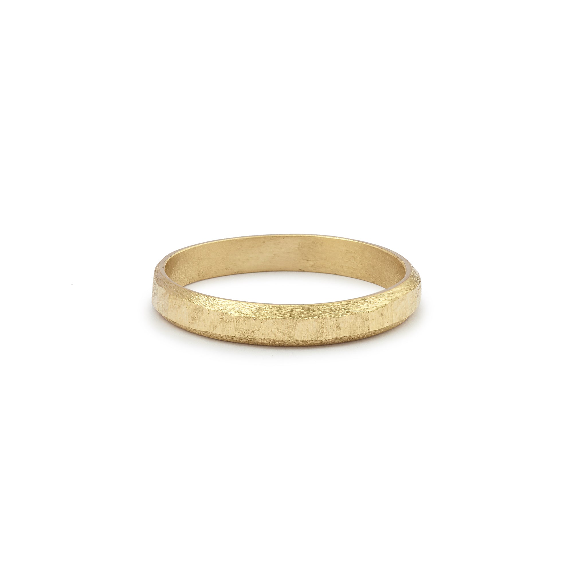 Alliance homme Archie or jaune mat et facetté, Myrtille Beck Paris