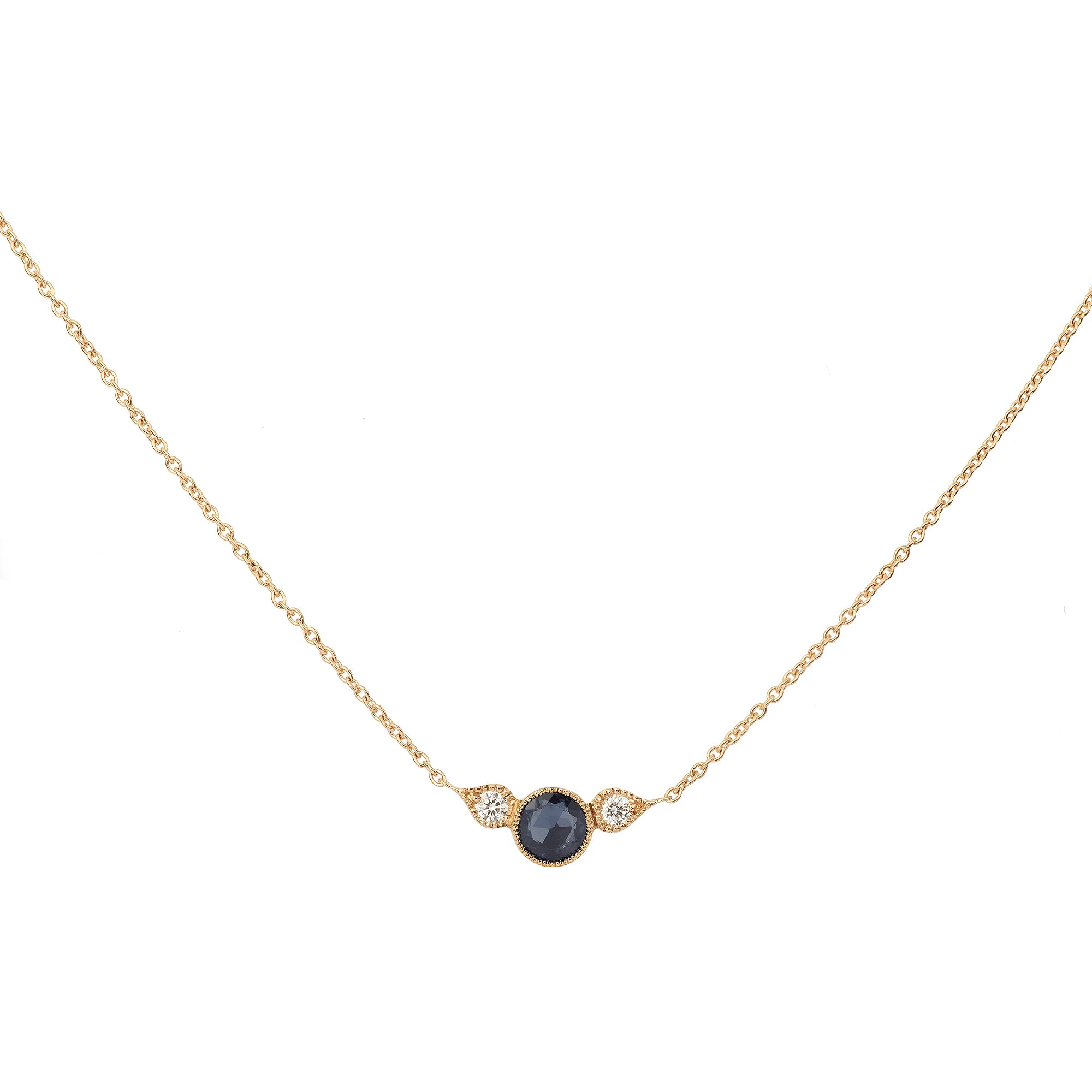 Collier Amour Céleste M Saphir bleu