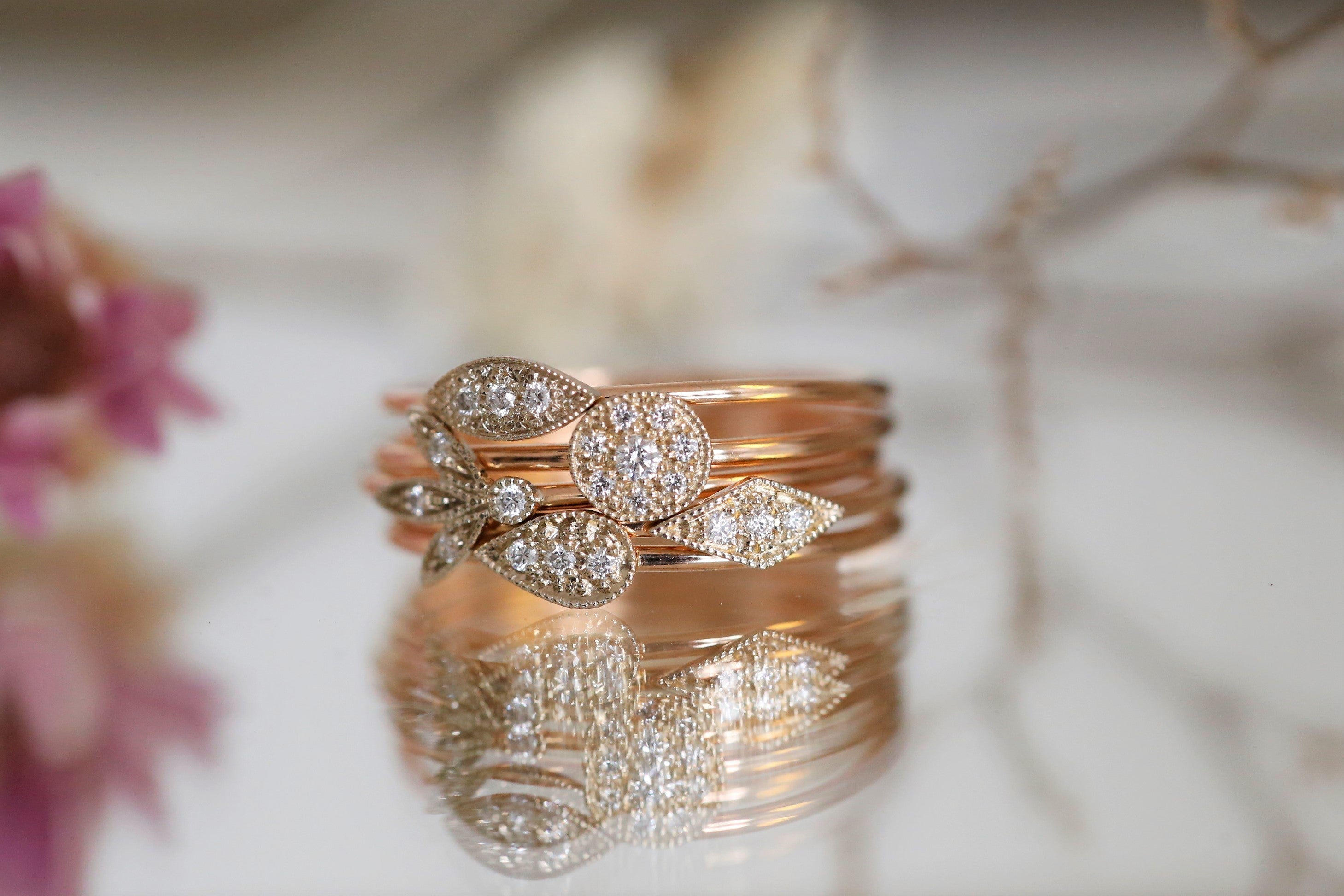 Bagues Allegria - set de 5