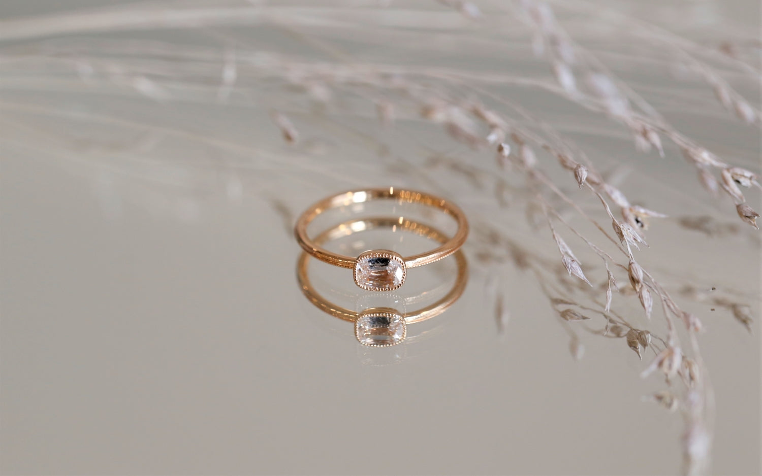 Solitaire diamant Myrtille Beck, pièce unique