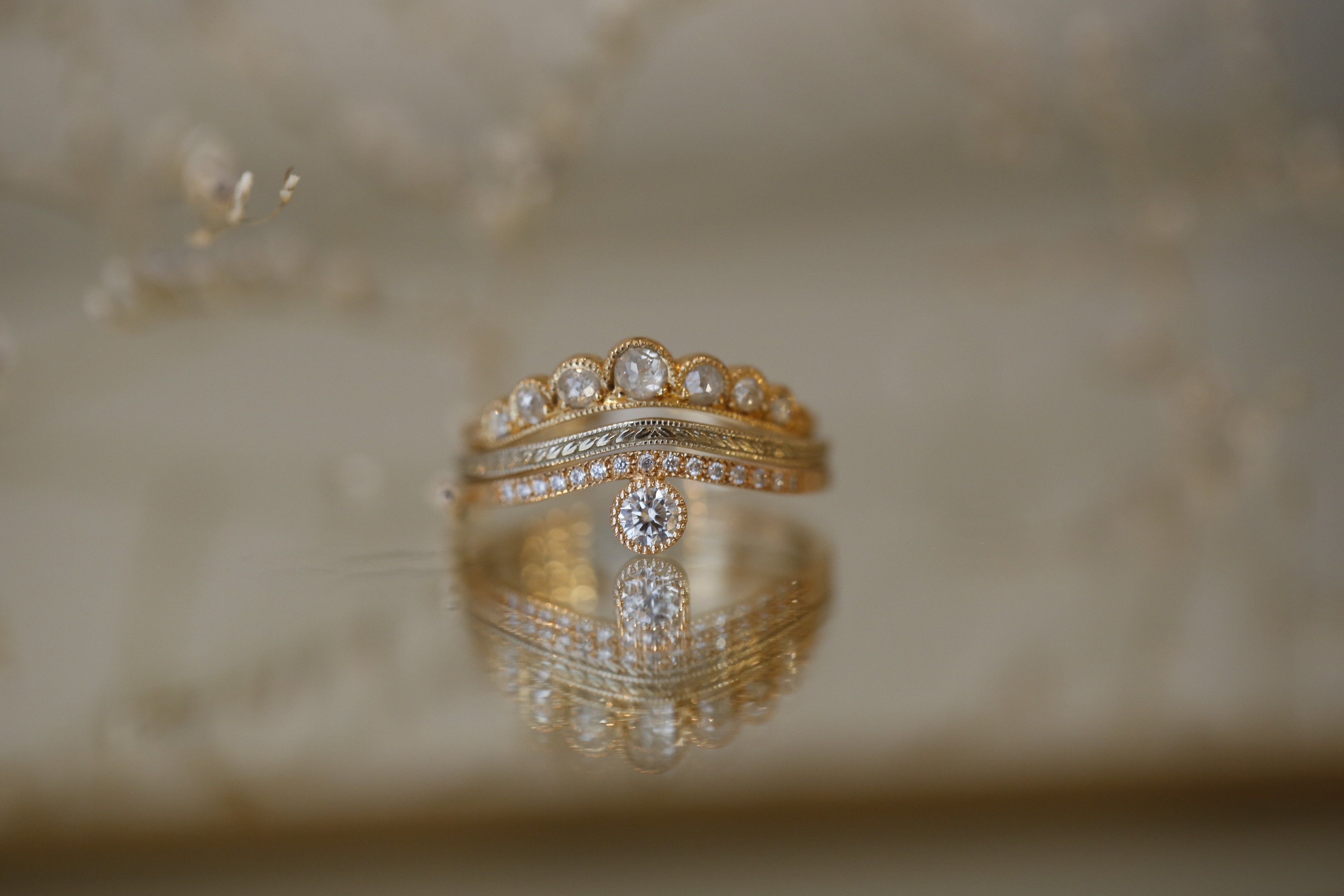 Bague - Sienna Diamants , Myrtille Beck, Bague de fiançailles de créateur, bague de fiançailles vintage