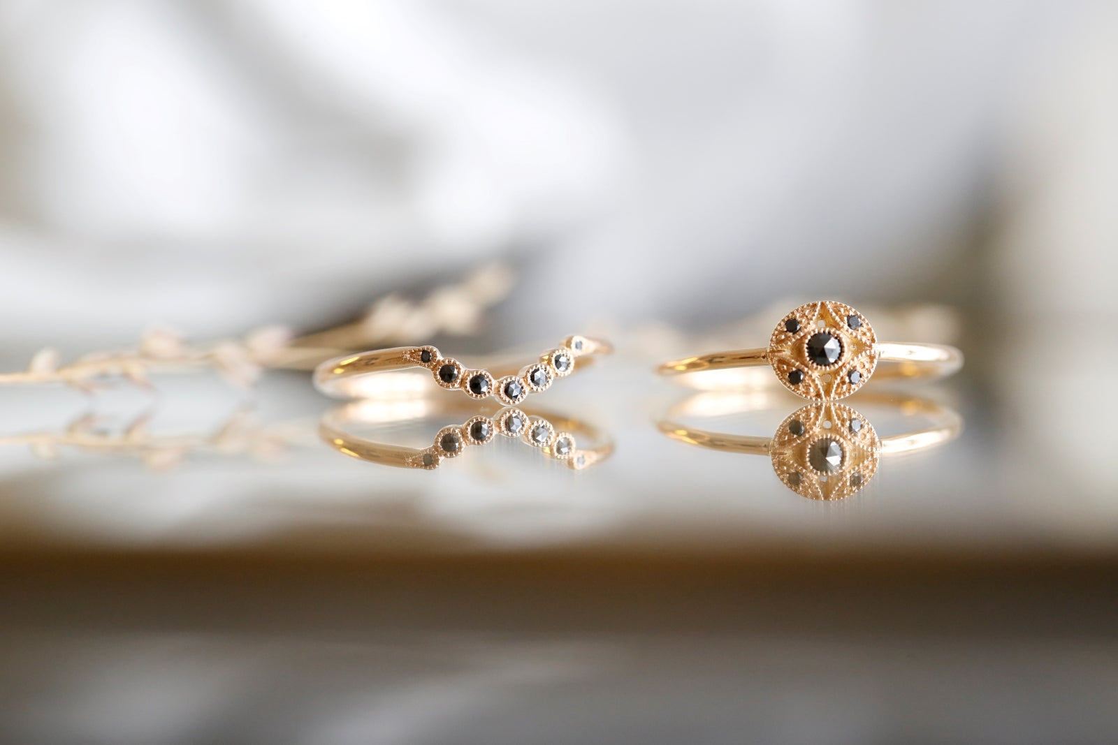 Alliance Clair de Lune Diamants noirs
