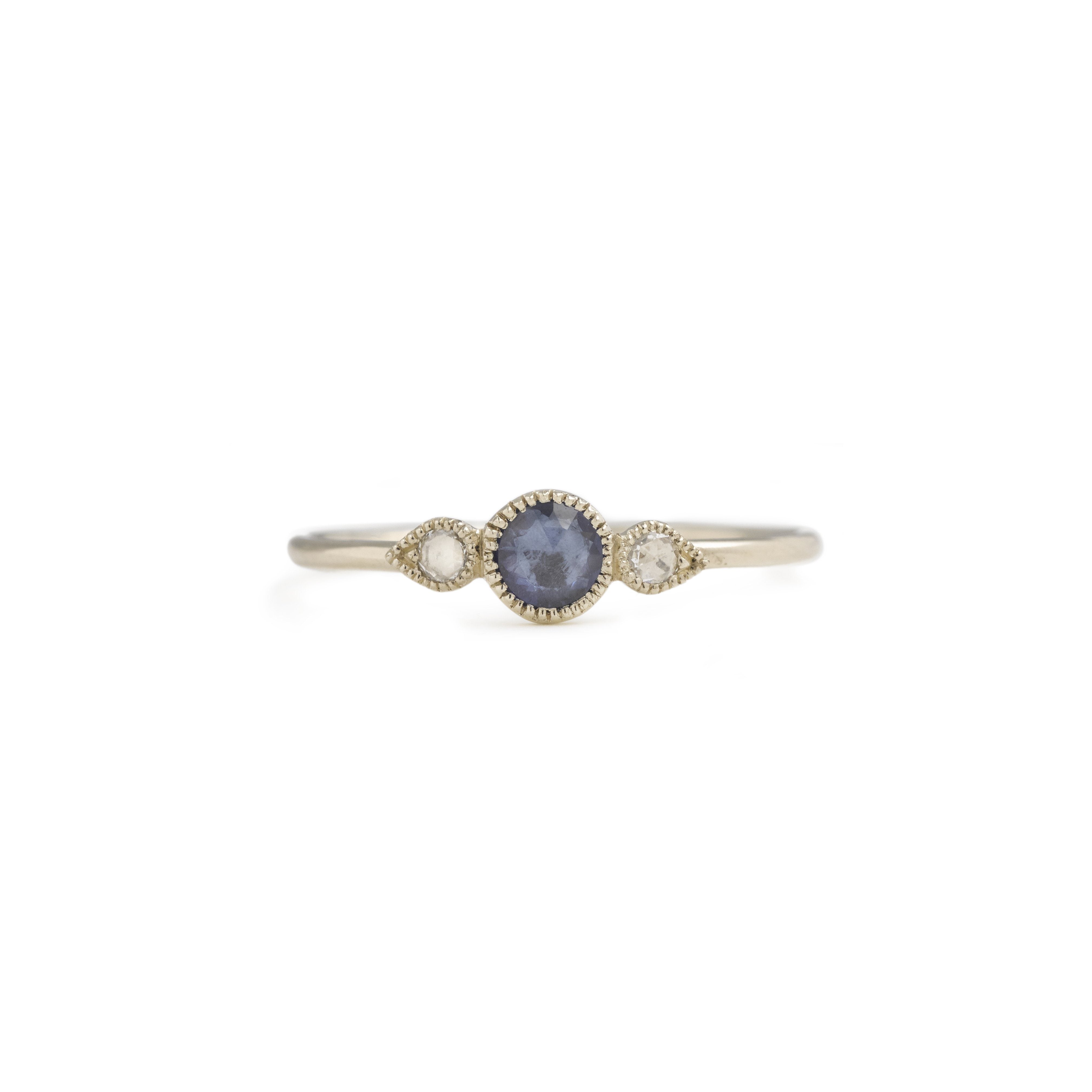 Bague - Bague Amour Céleste M Saphir Bleu & Diamants