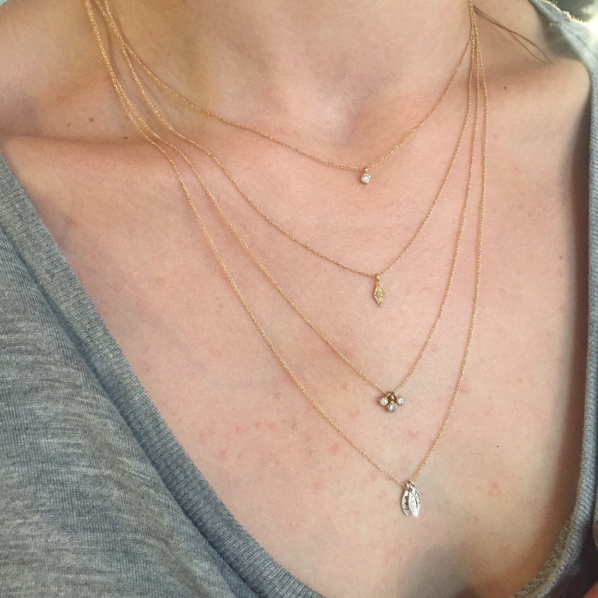 Collier - Collier Love XS, collier de créateur, bijoux de créateur paris, Myrtille Beck paris, bijoux d'amour vintage, collier fin diamant