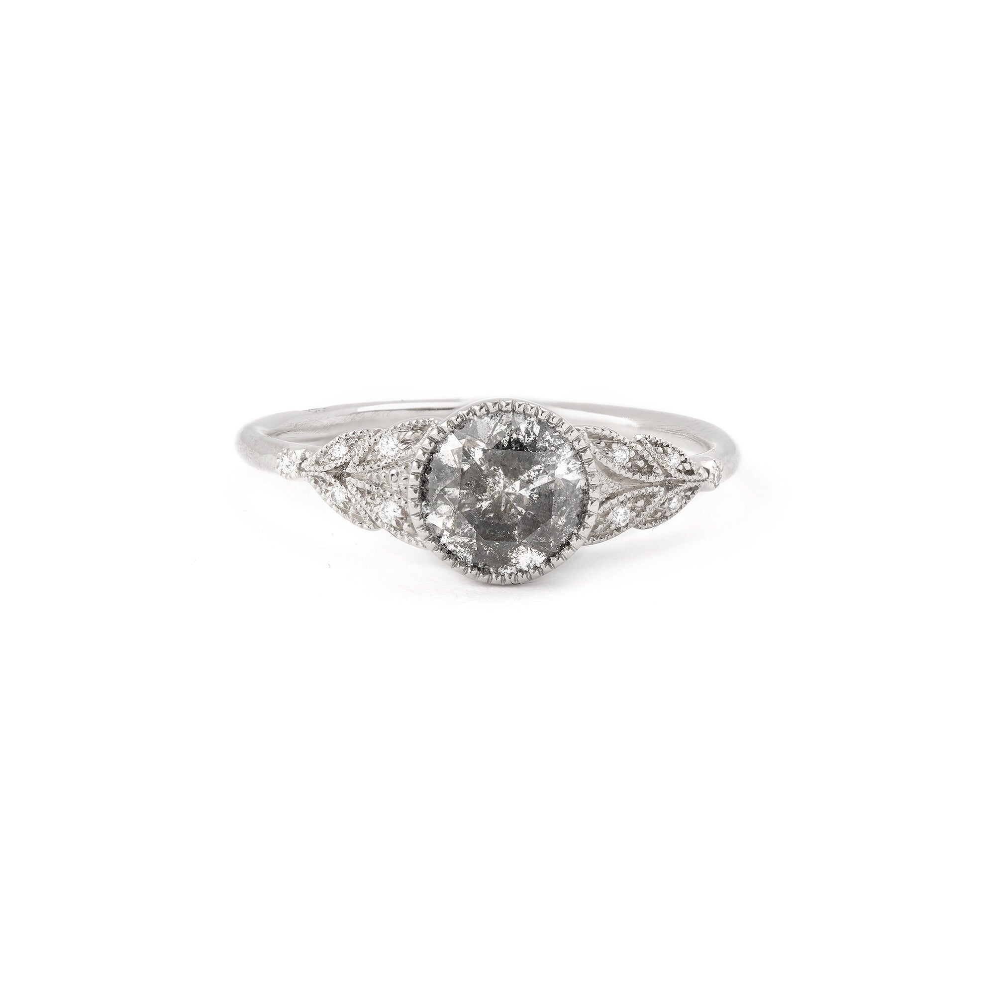 Bague Feuillage XL Diamant Salt & Pepper