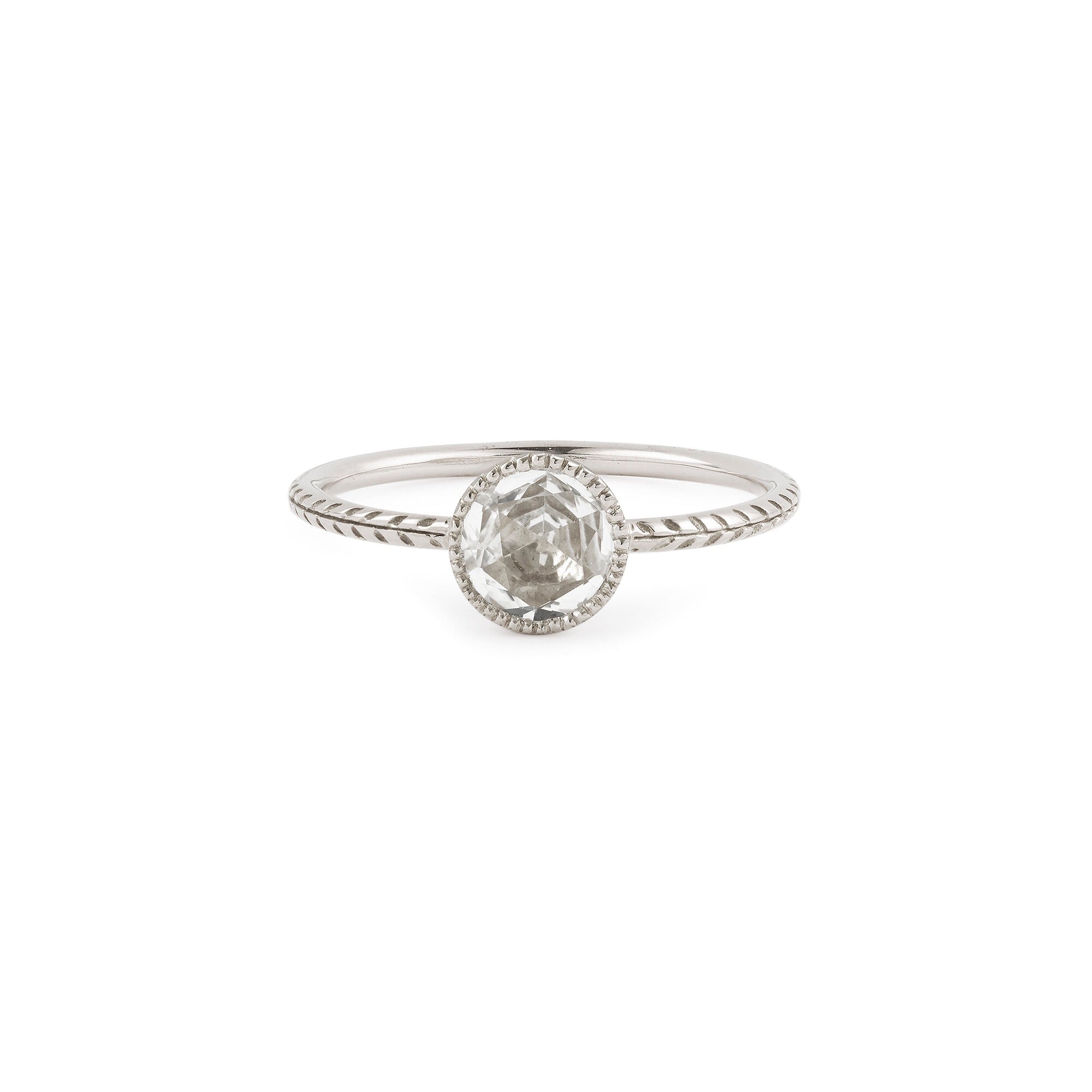 Bague Cybèle XL Saphir blanc