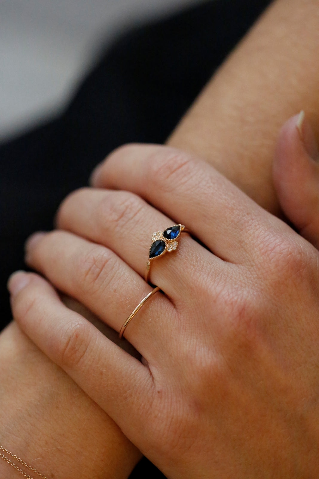 Bague Âmes Soeurs saphirs mermaid