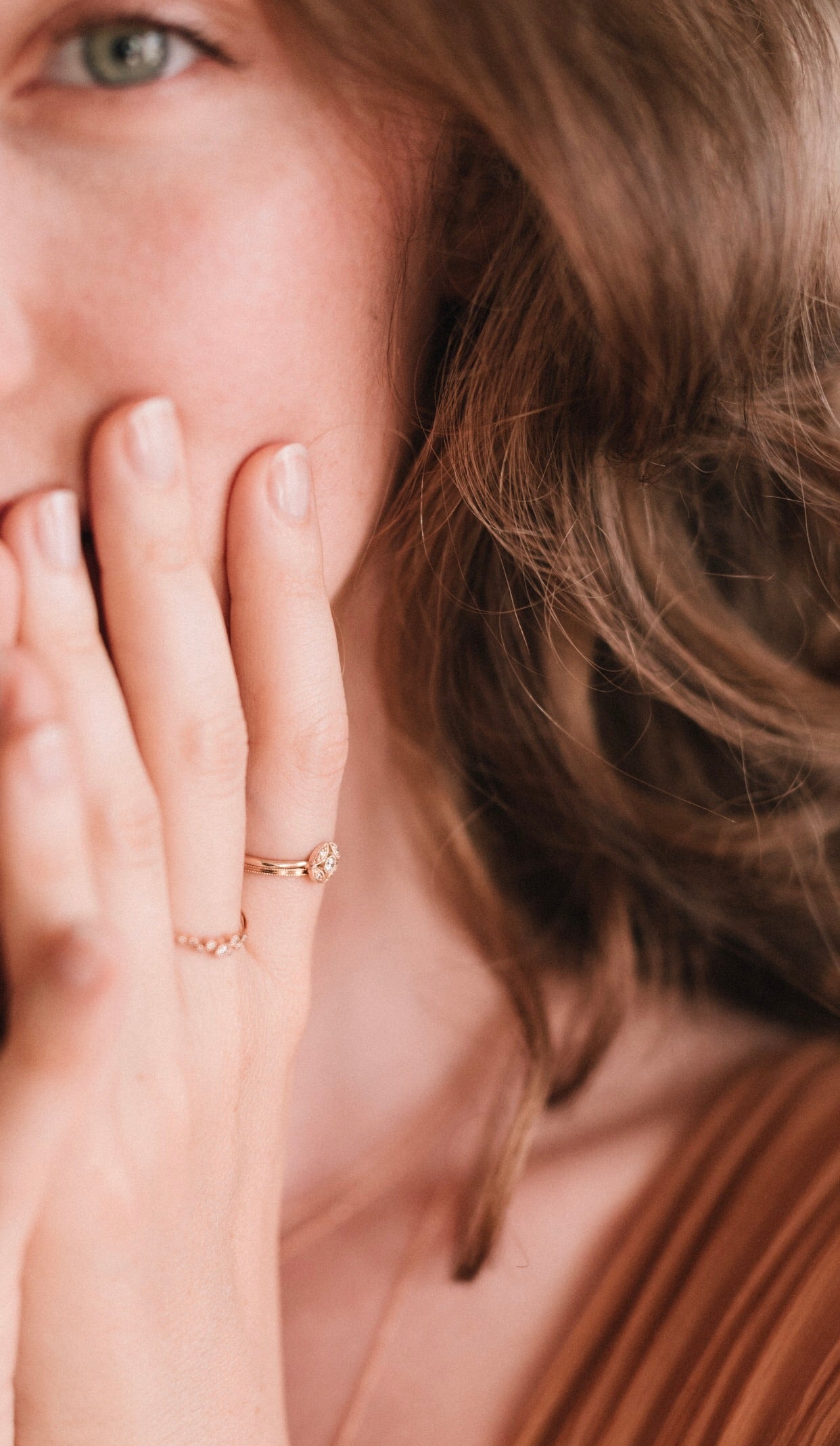 Bague Petites Feuilles Diamants