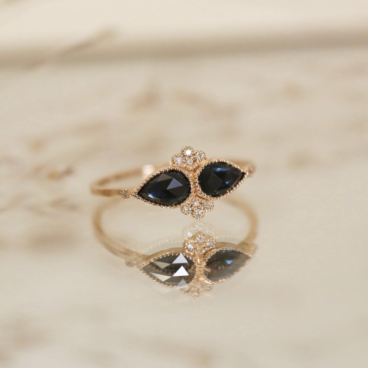 Bague Âmes Soeurs saphirs mermaid