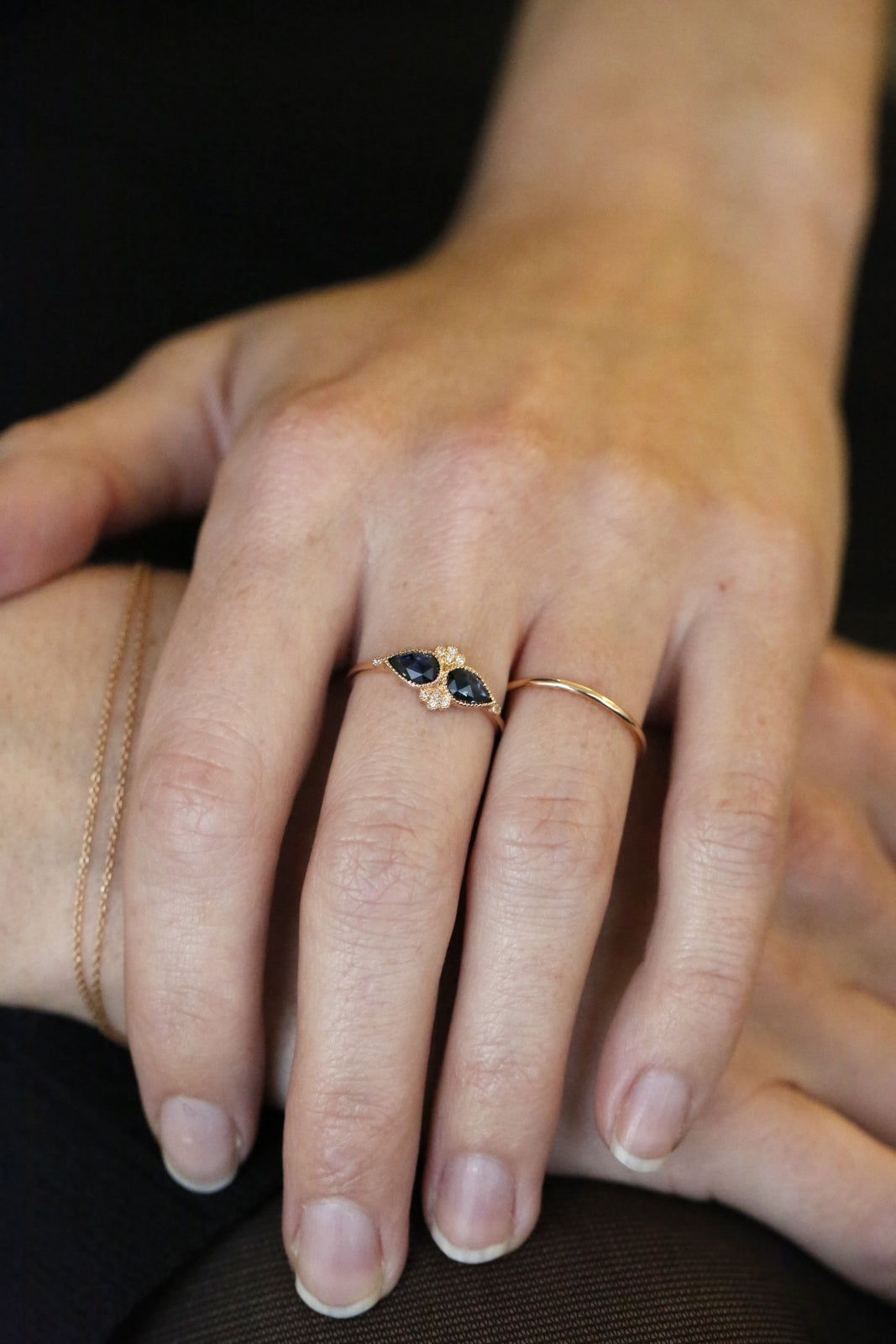 Bague Âmes Soeurs saphirs mermaid