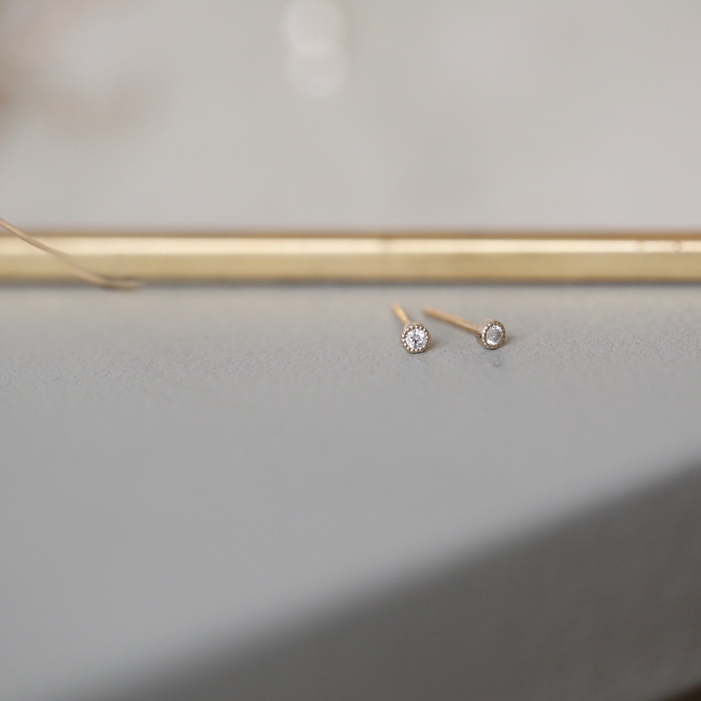 Boucles D Oreilles - Boucles D'oreilles Mini Love diamants blancs brillants