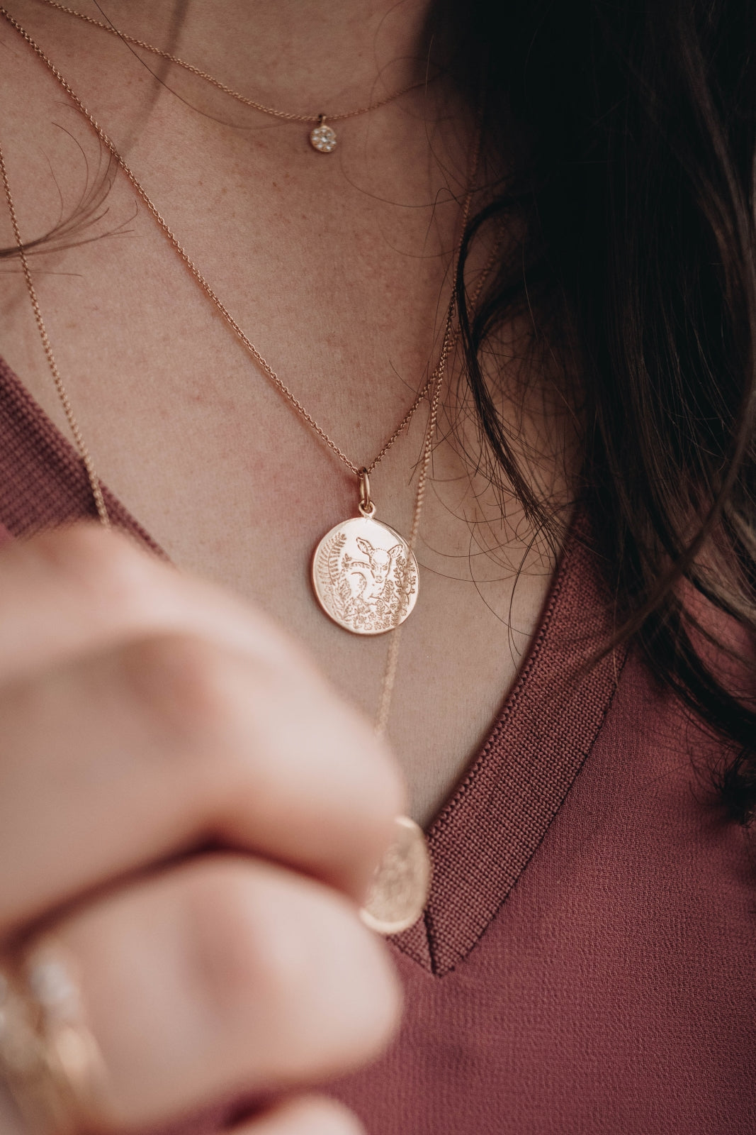 Médaille Faon grand modèle - 1,8cm