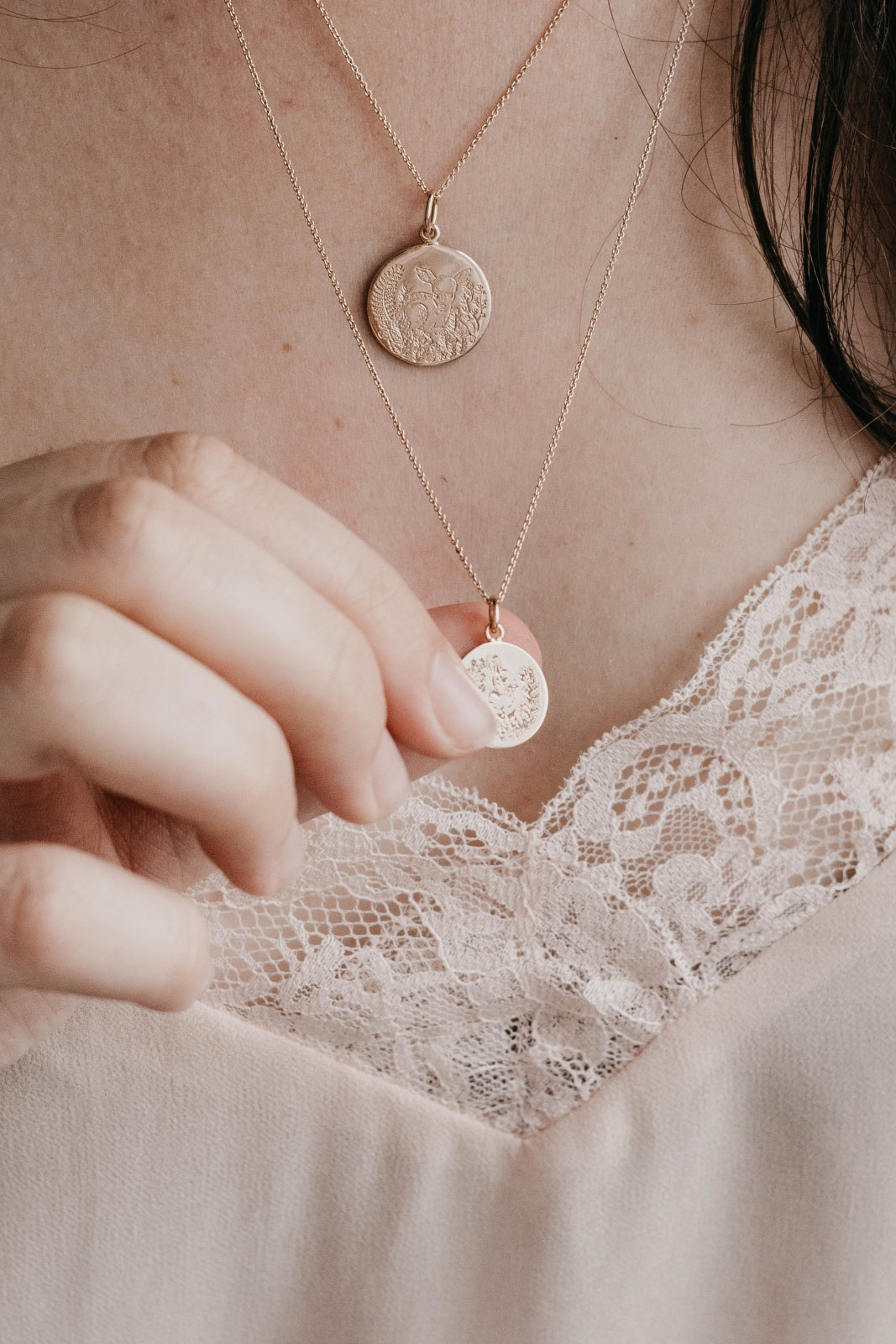 Médaille Faon grand modèle - 1,8cm