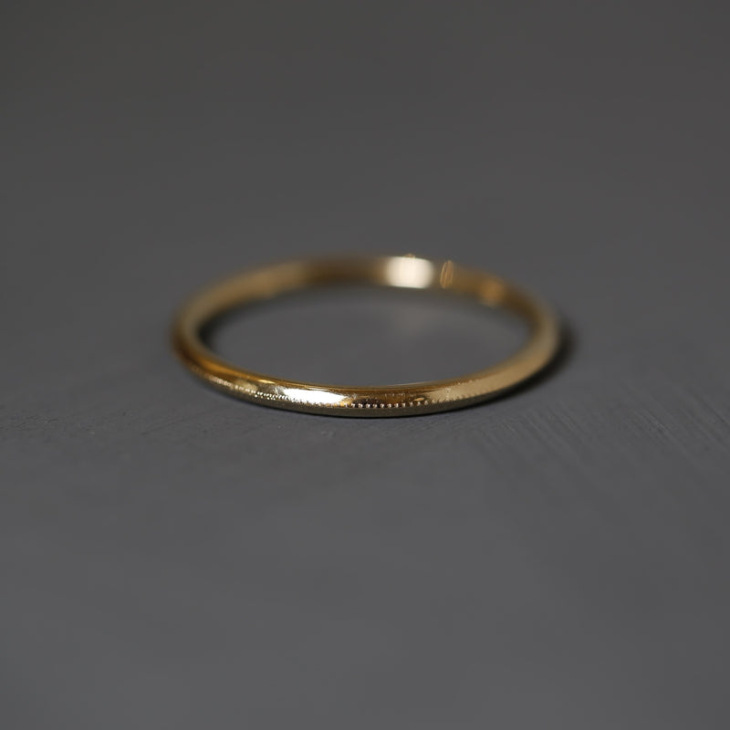 wedding band Milgrain single Man 1.9 mm