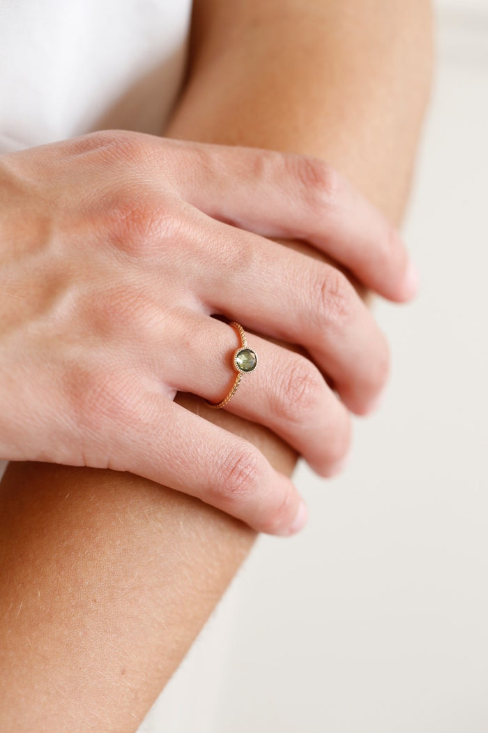 Ring Cybèle L Green sapphire
