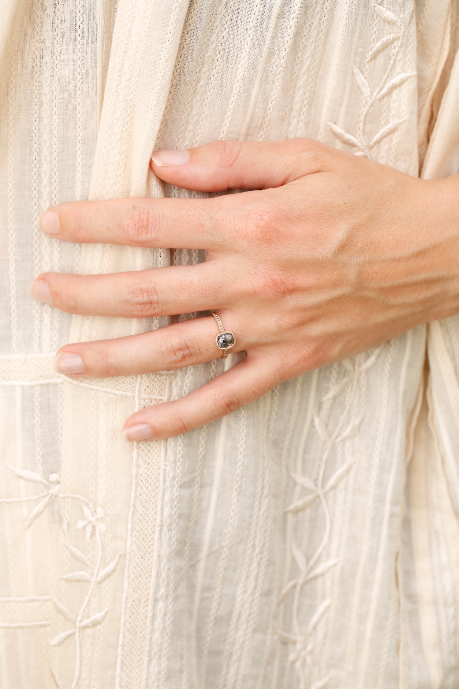 Pièce Unique Juliette Coussin rectangle Salt & Pepper