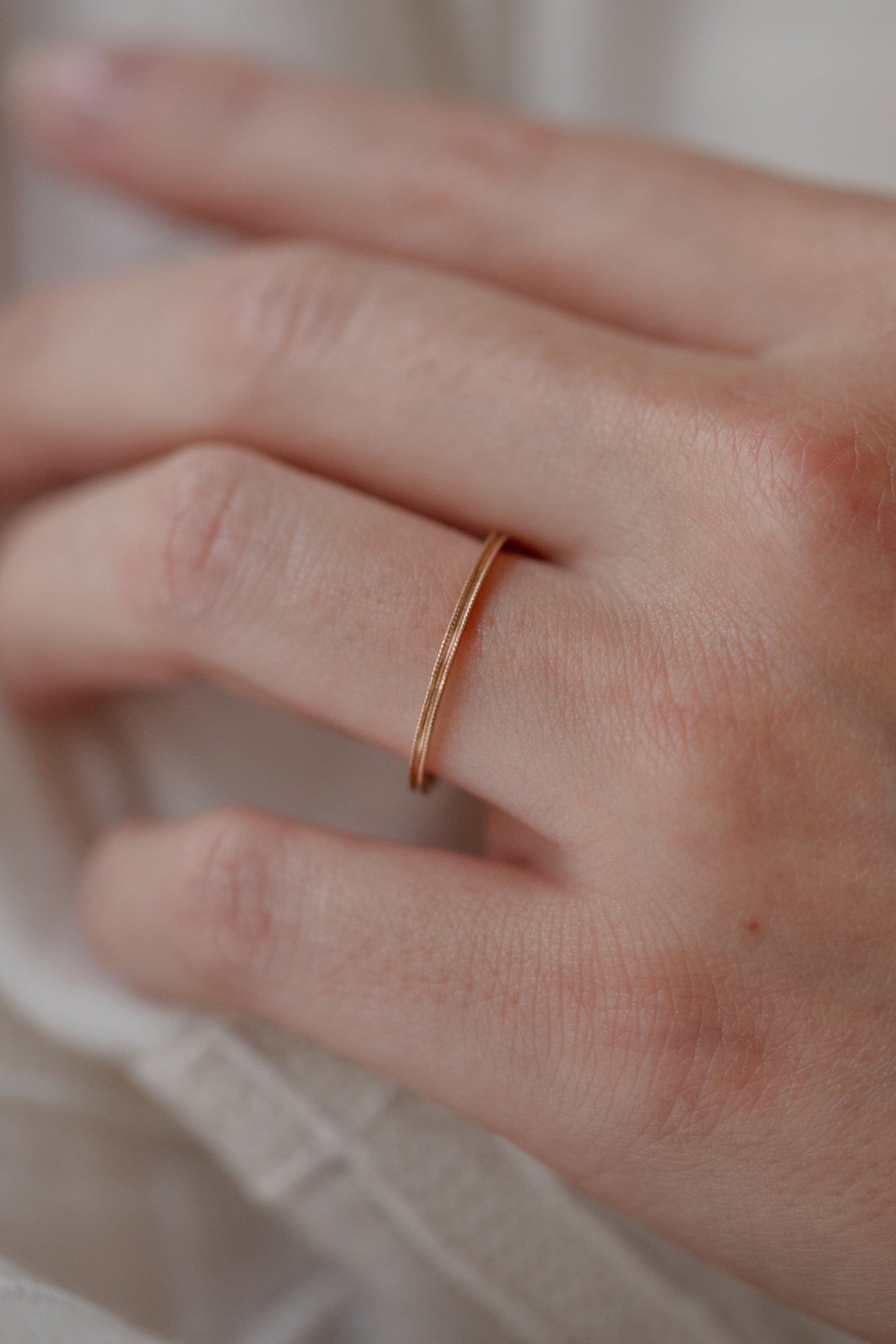 wedding band Double Milgrain Square 1,5 mm