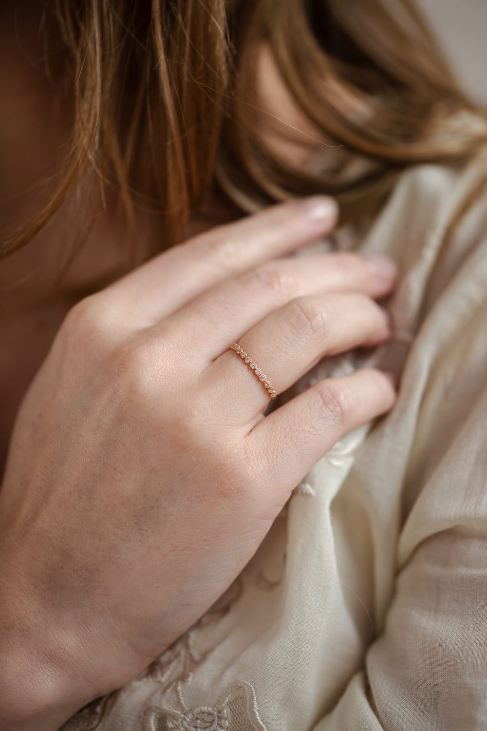 Celeste Brillant cut wedding band