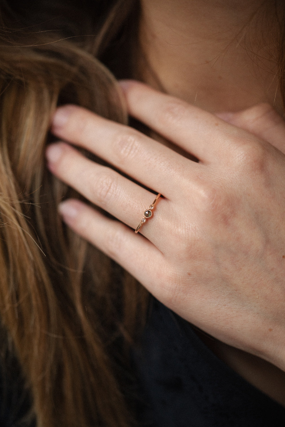 Love ring Céleste S Green sapphire