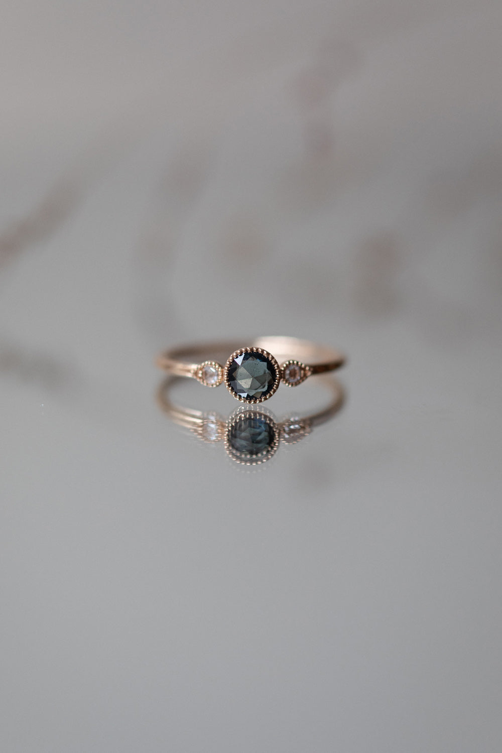 Ring Amour Céleste L Saphir Mermaid Rosecut