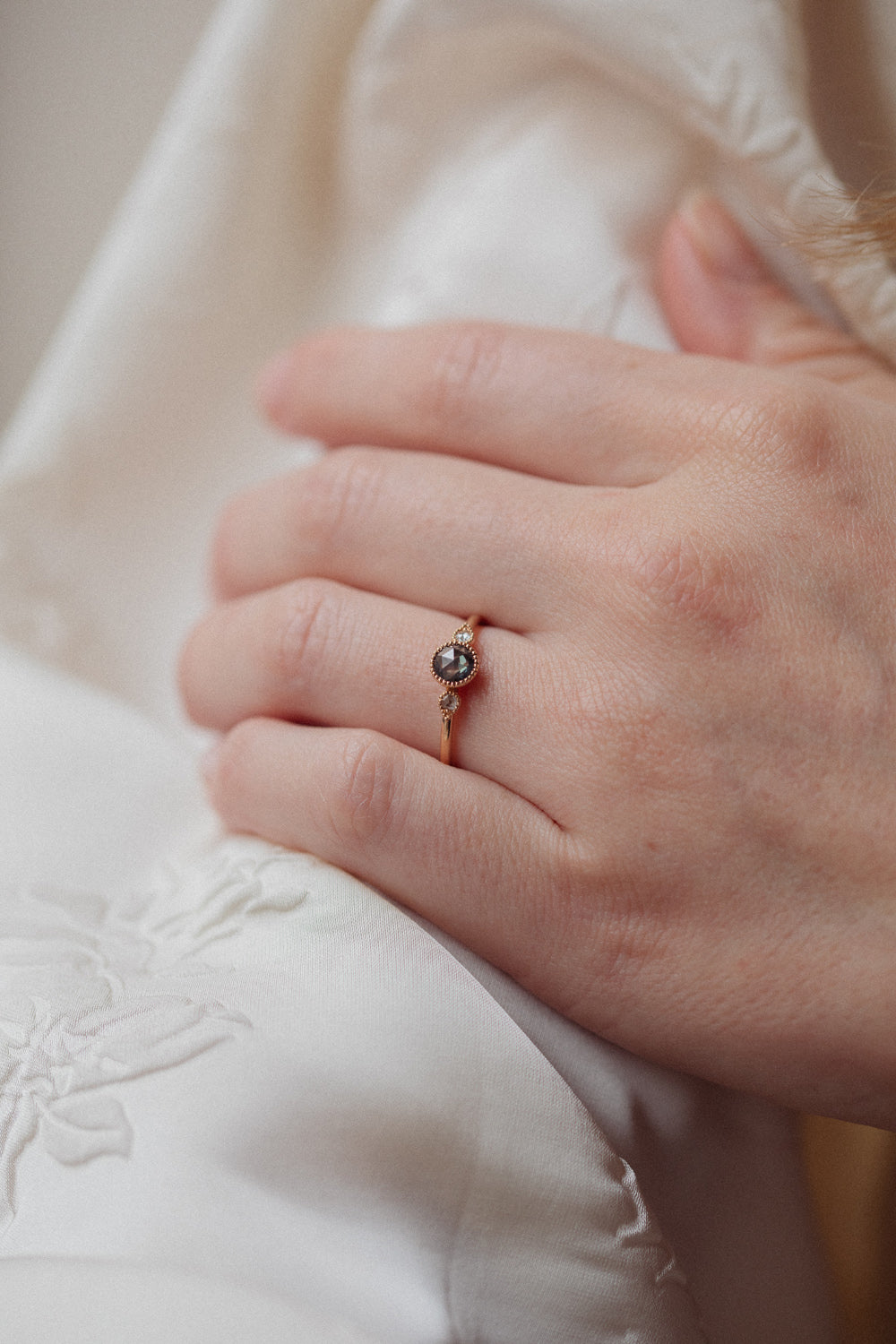 Ring Amour Céleste L Saphir Mermaid Rosecut